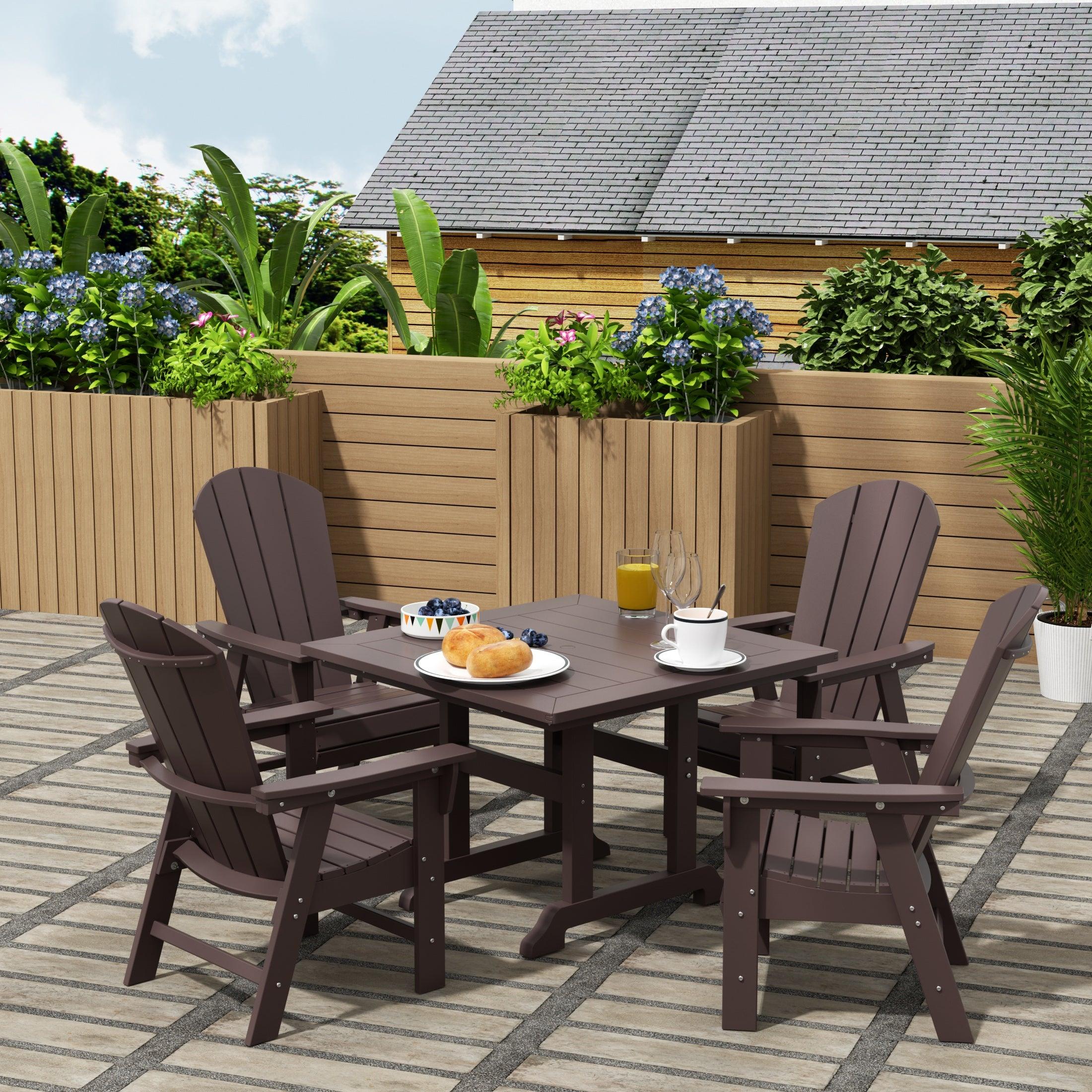 Paradise 5 Piece Square Dining Table and Chair Set - Costaelm