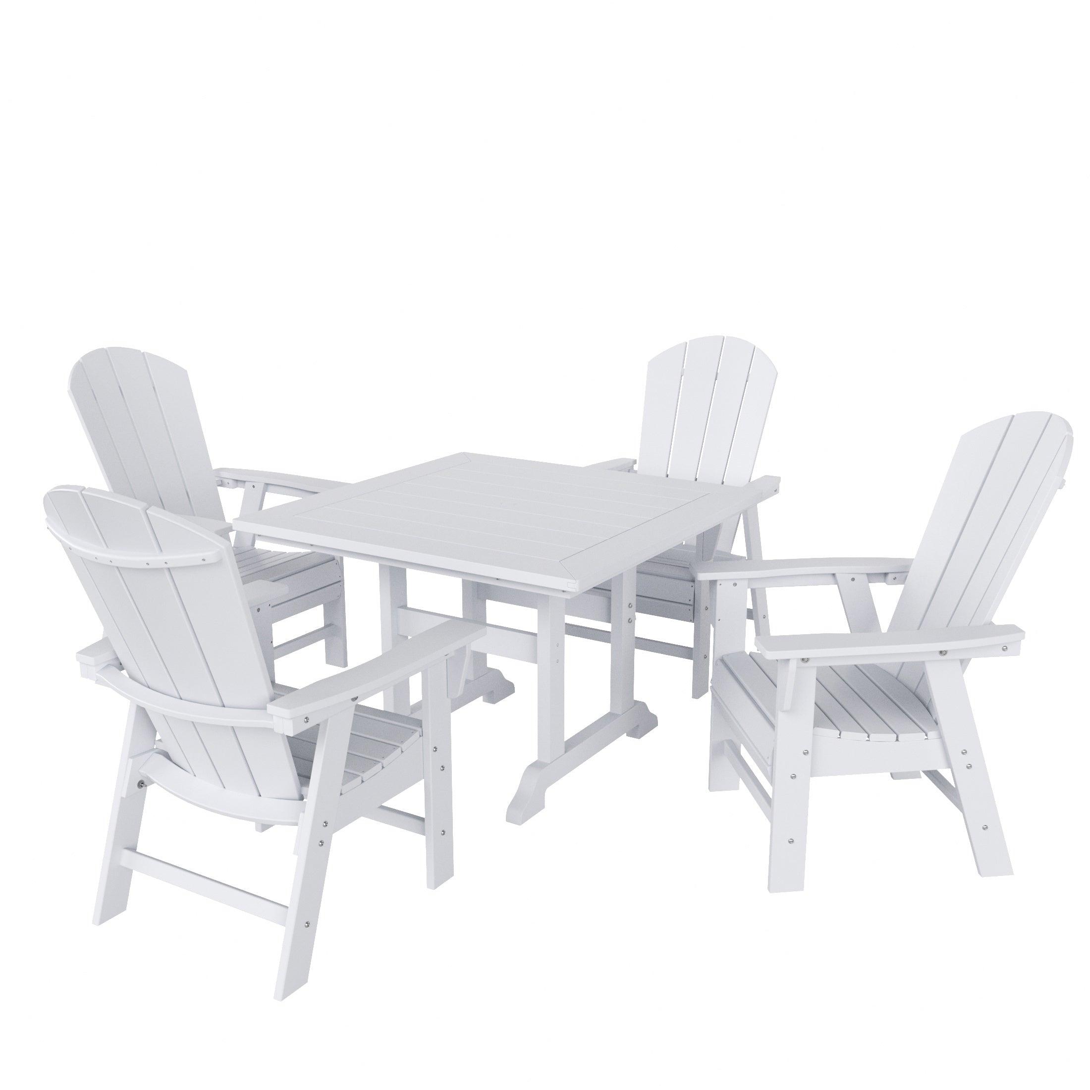 Paradise 5 Piece Square Dining Table and Chair Set - Costaelm