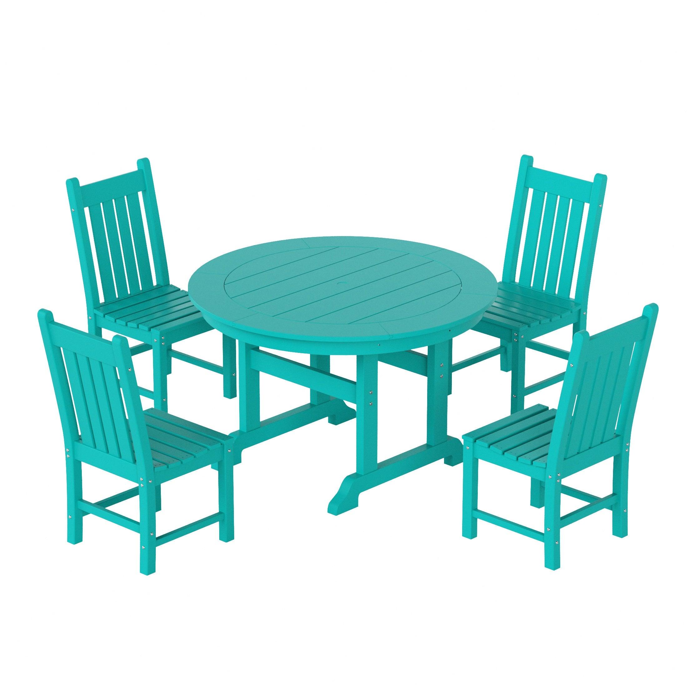 Paradise 5-Piece Round Table Side Chair Dining Set - Costaelm