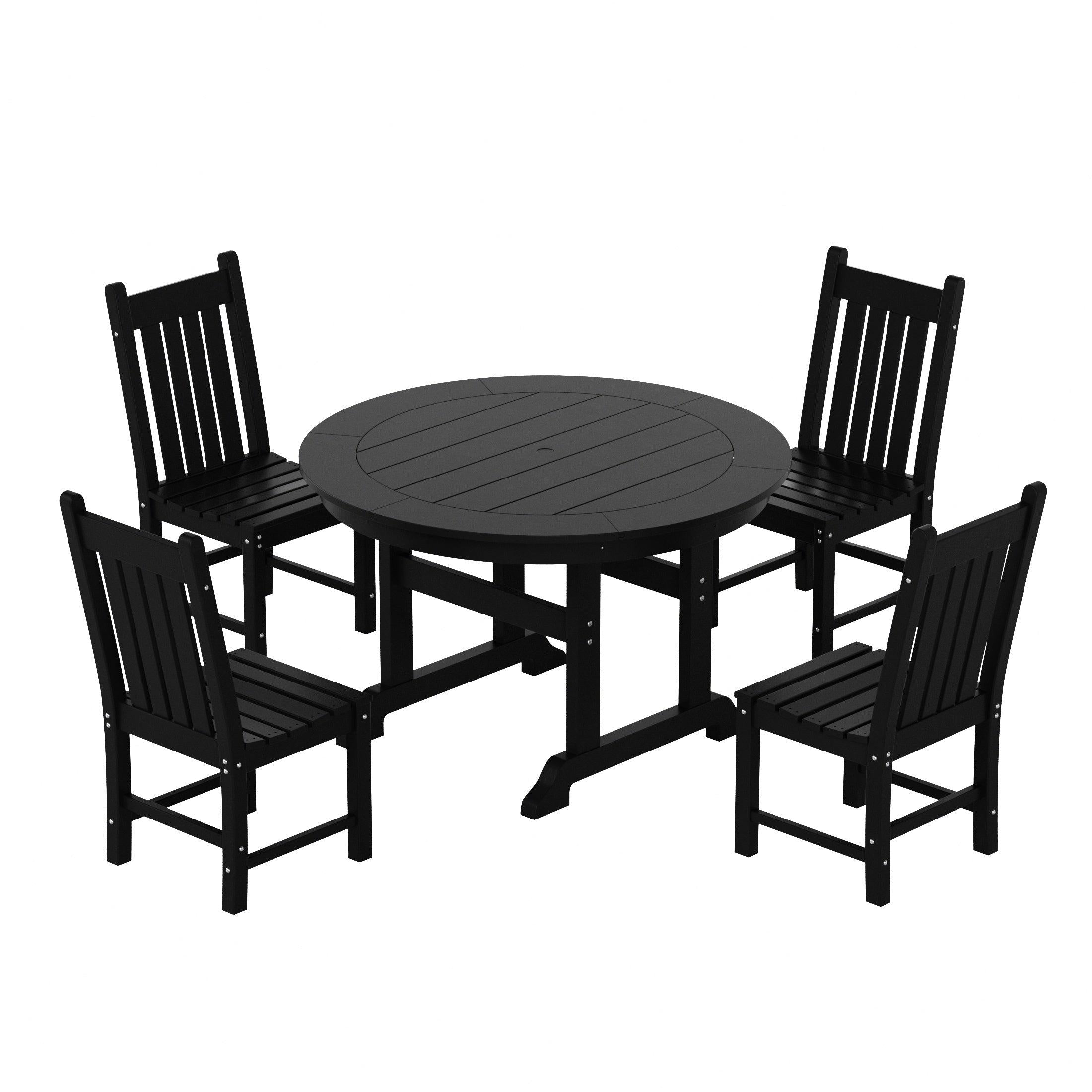 Paradise 5-Piece Round Table Side Chair Dining Set - Costaelm