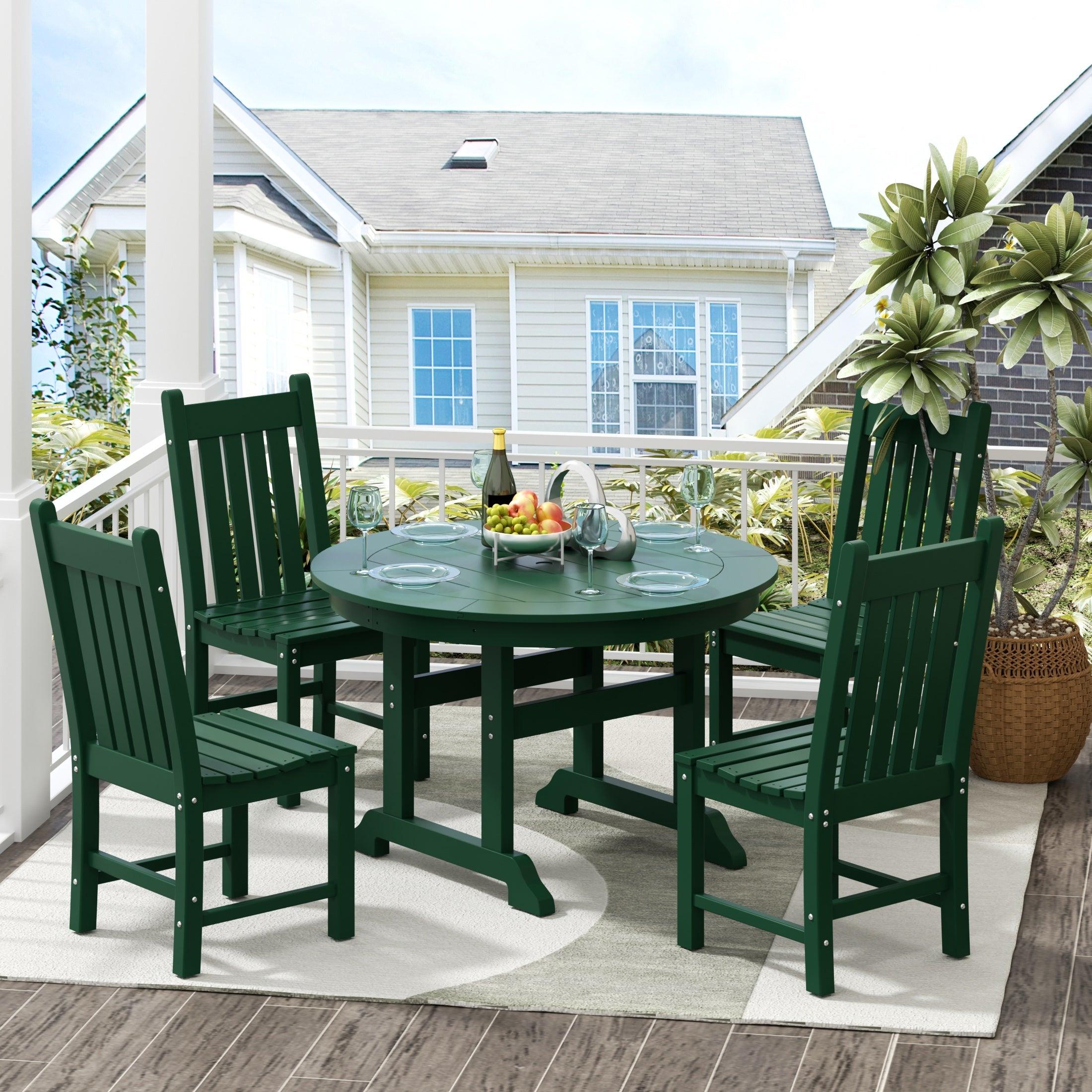 Paradise 5-Piece Round Table Side Chair Dining Set - Costaelm