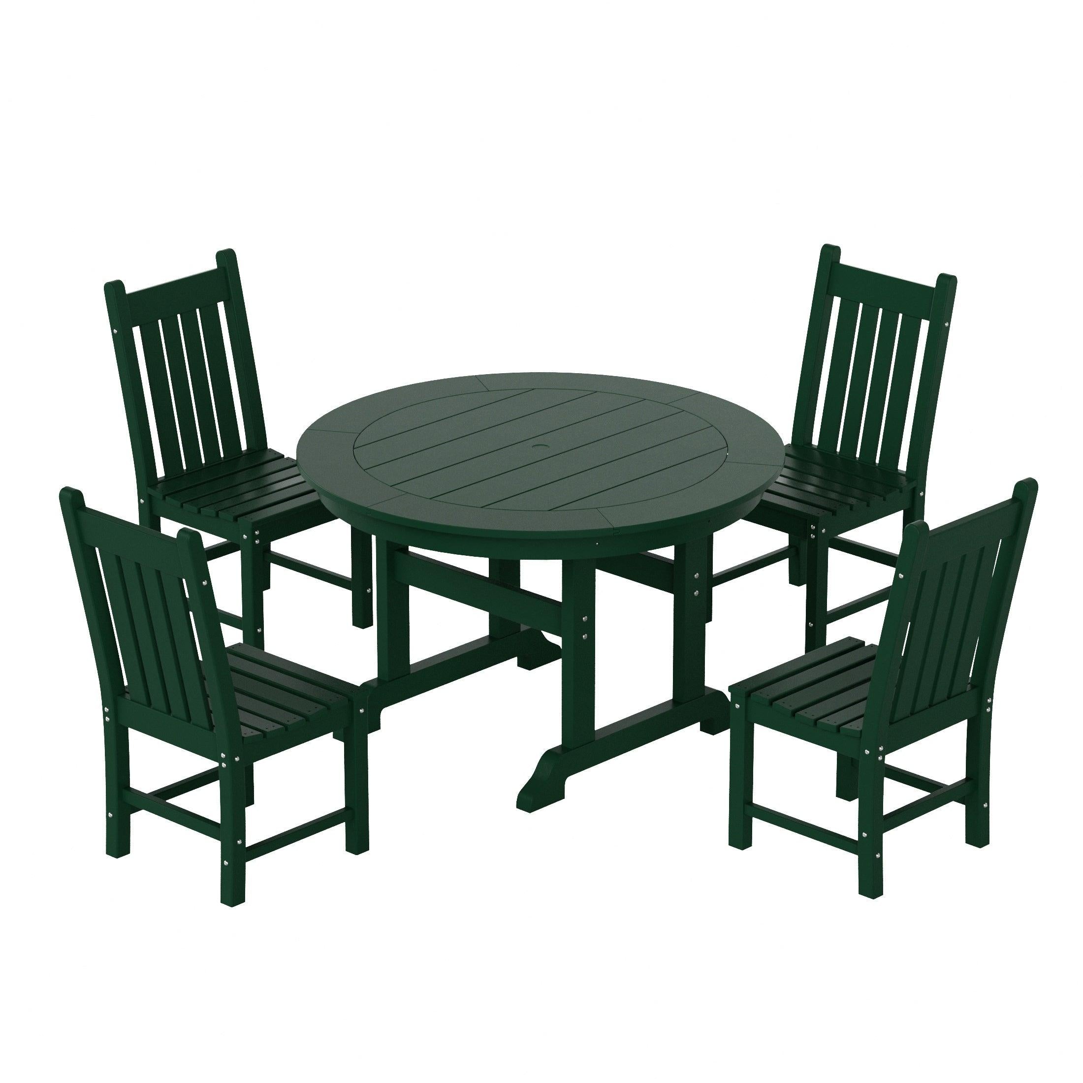 Paradise 5-Piece Round Table Side Chair Dining Set - Costaelm