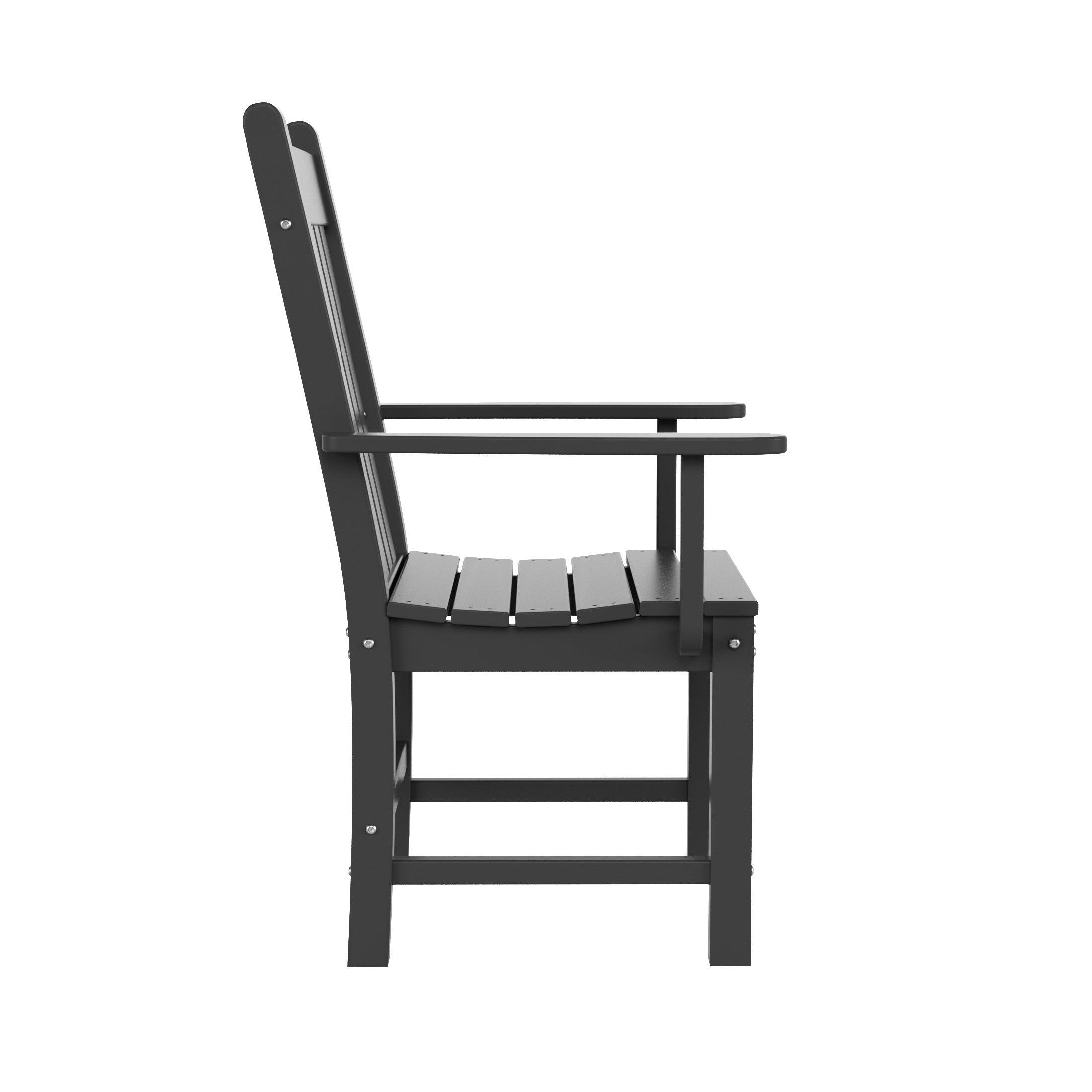 Paradise 7-Piece Square Trestle Arm Chair Outdoor Dinning Set - Costaelm