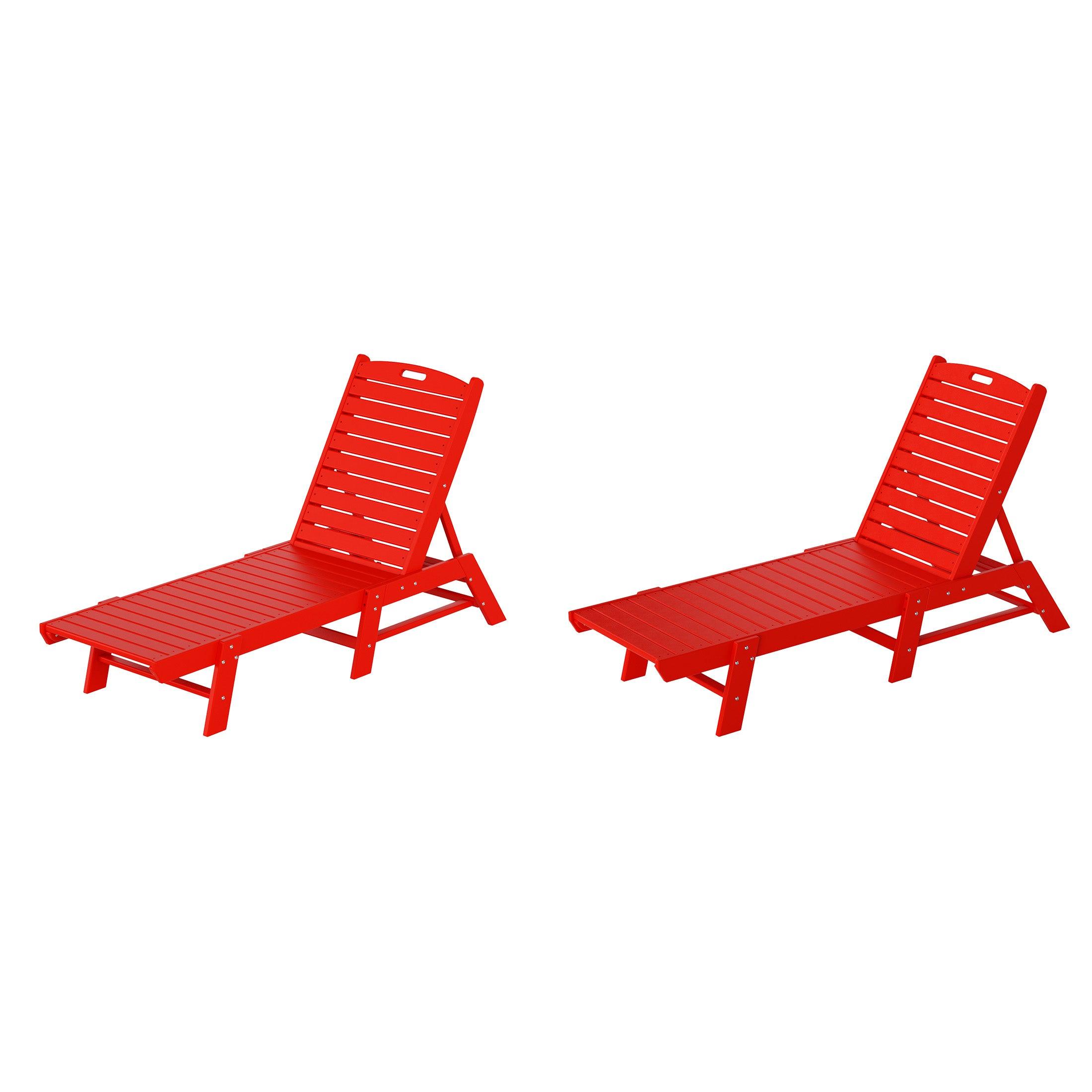 Paradise Adirondack Outdoor Chaise Lounge (Set of 2) - Costaelm