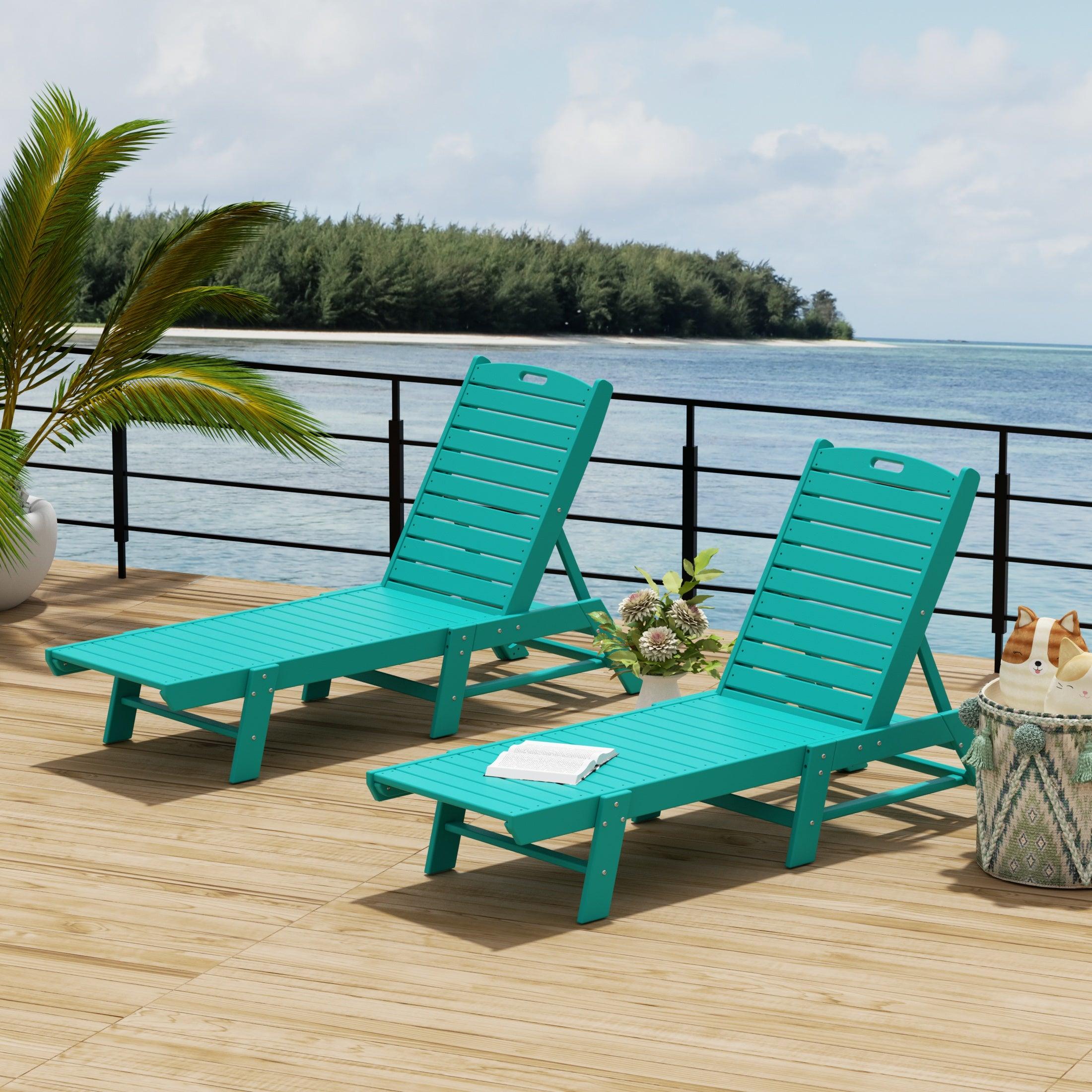 Paradise Adirondack Outdoor Chaise Lounge (Set of 2) - Costaelm