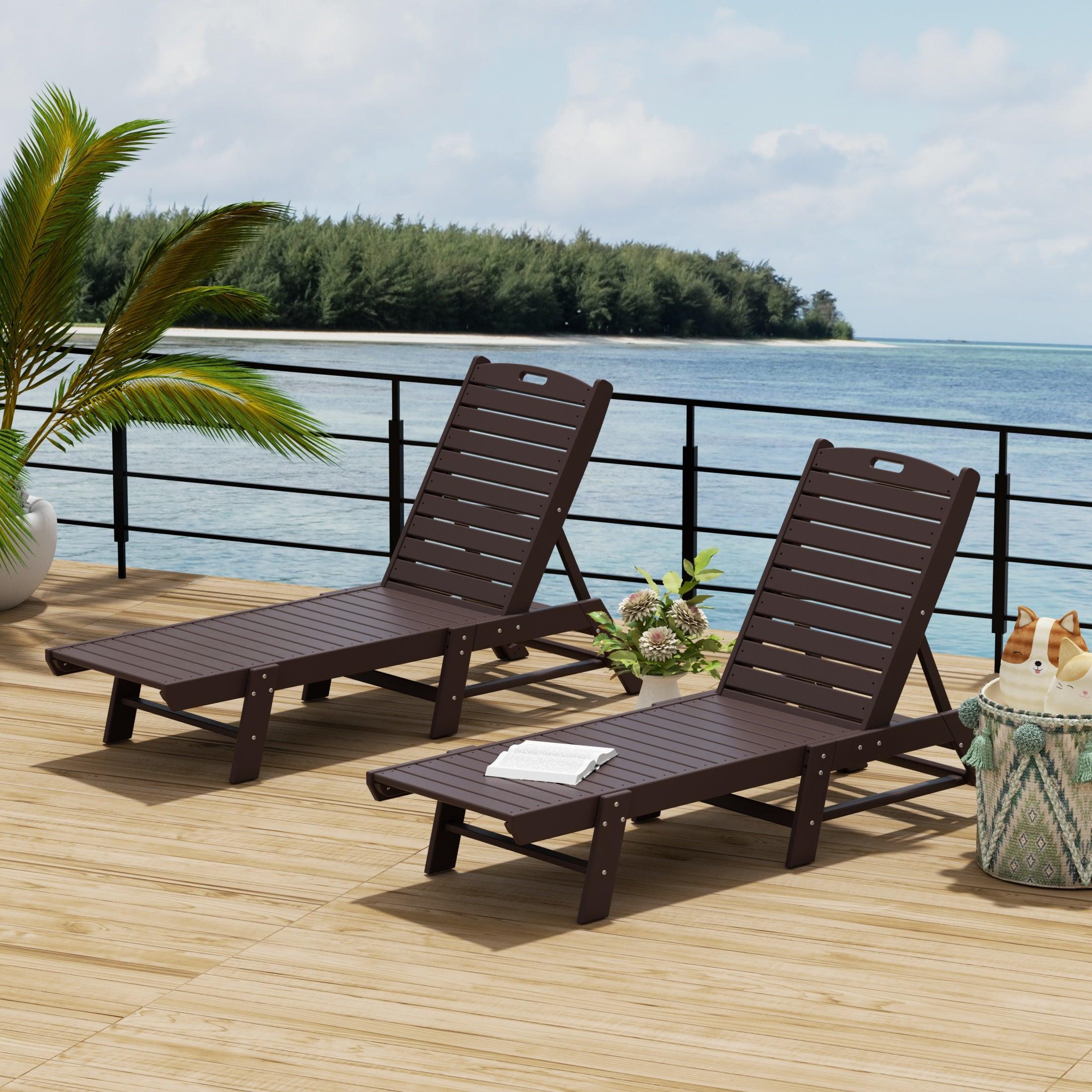 Paradise Adirondack Outdoor Chaise Lounge (Set of 2) - Costaelm