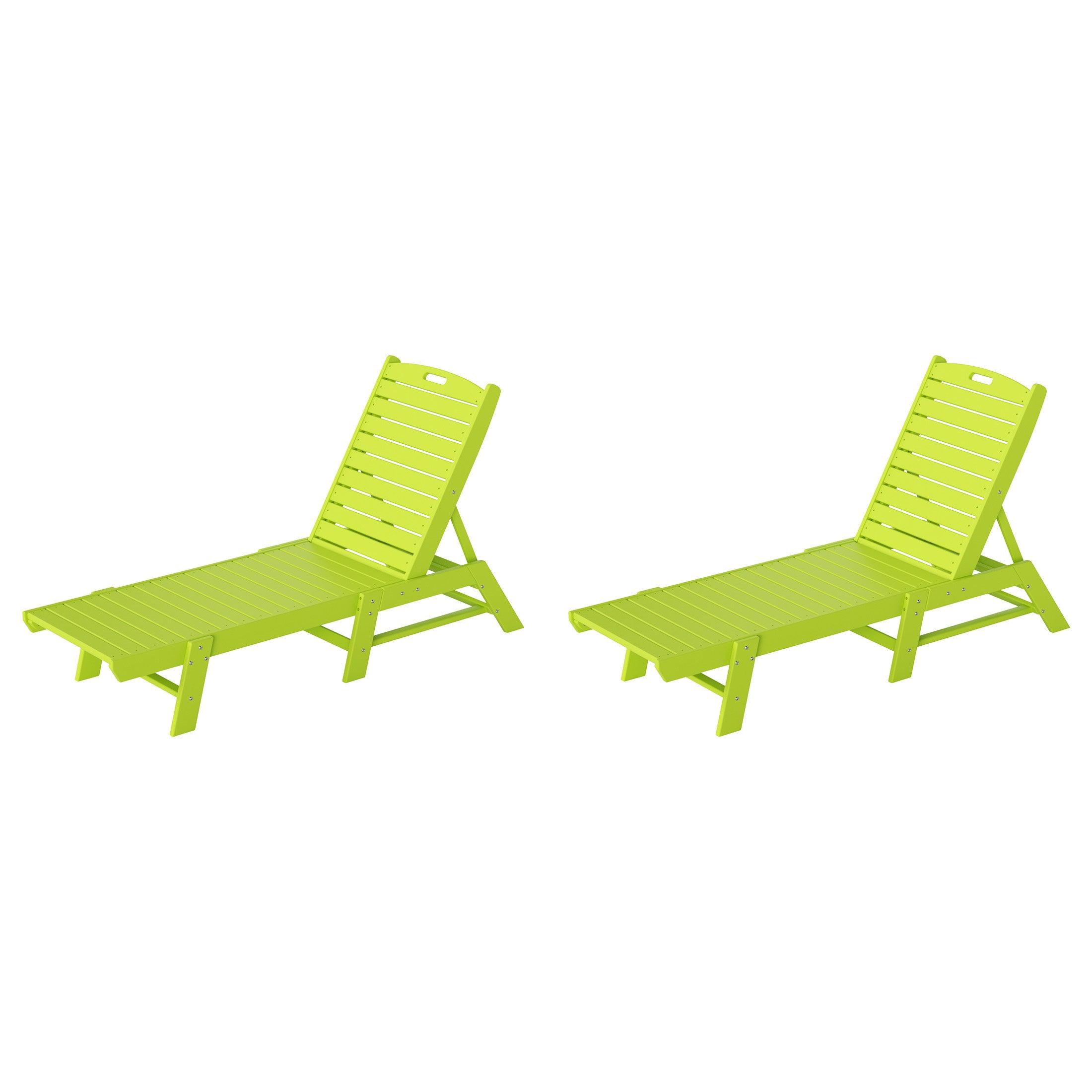 Paradise Adirondack Outdoor Chaise Lounge (Set of 2) - Costaelm