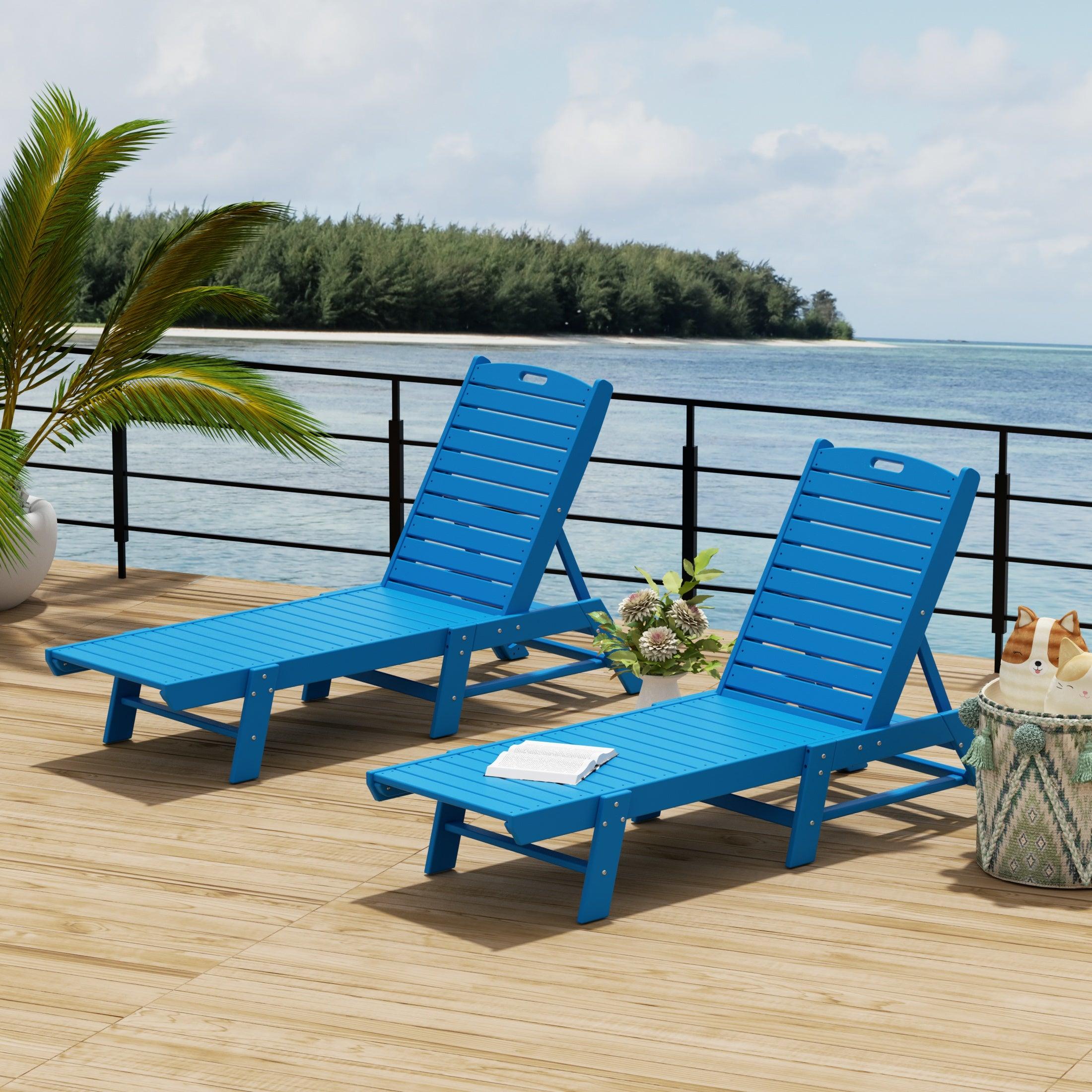 Paradise Adirondack Outdoor Chaise Lounge (Set of 2) - Costaelm