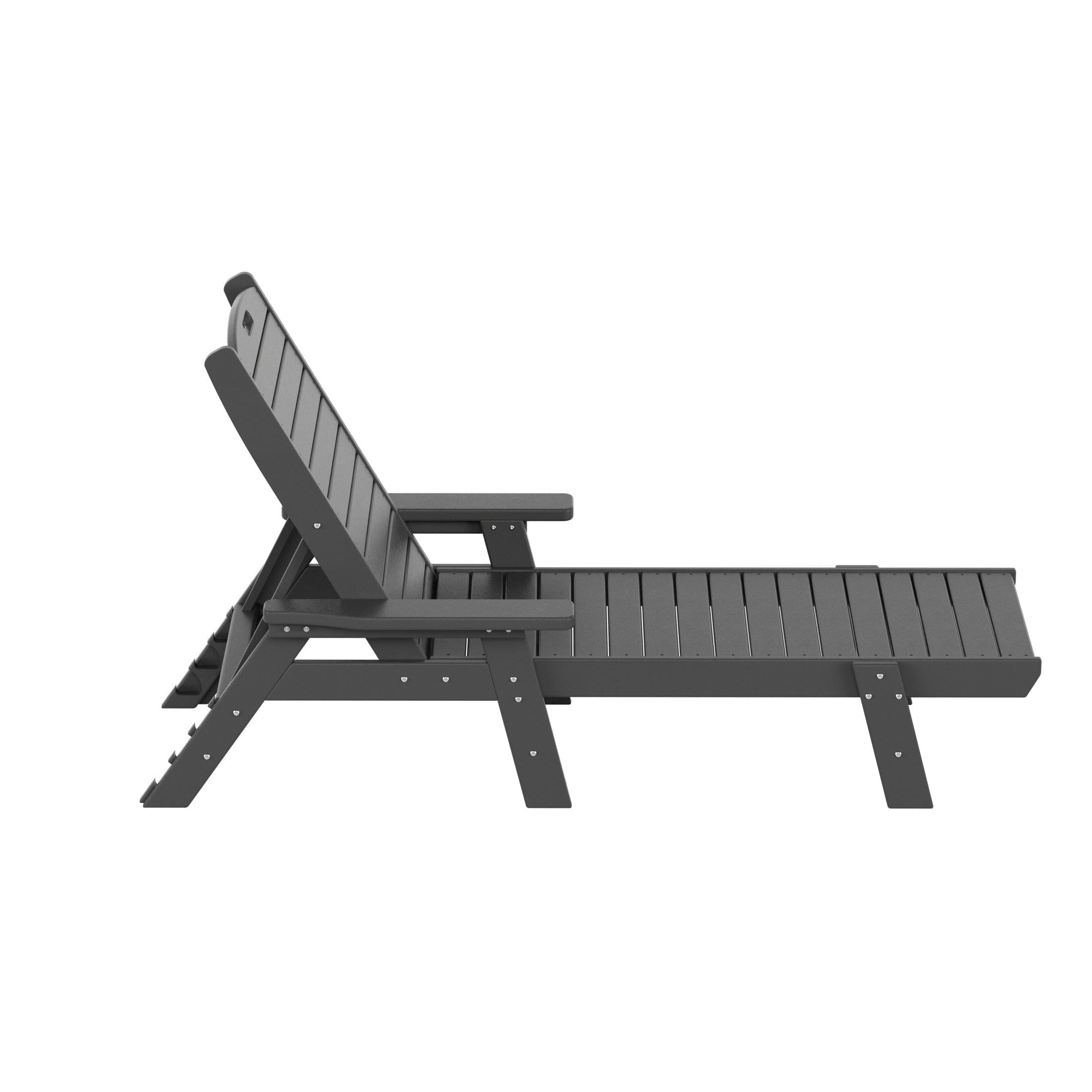 Hampton Adirondack Plastic Outdoor Chaise Lounges - Costaelm