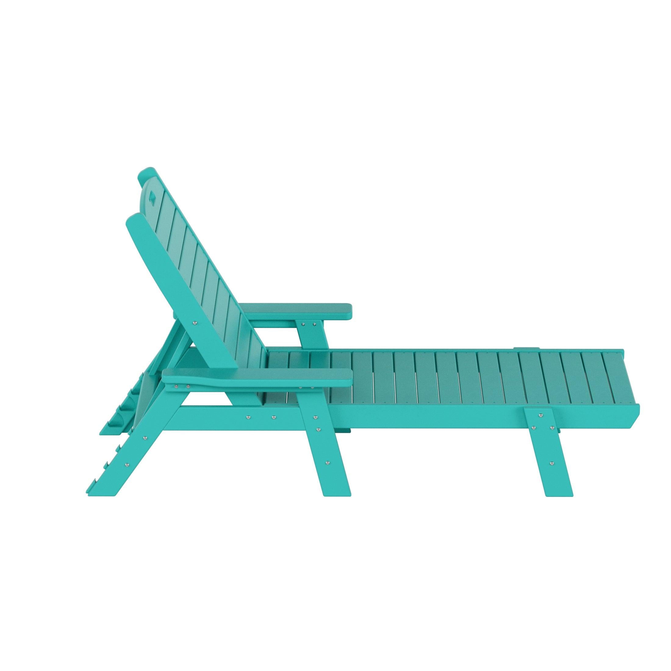 Hampton Adirondack Plastic Outdoor Chaise Lounges - Costaelm