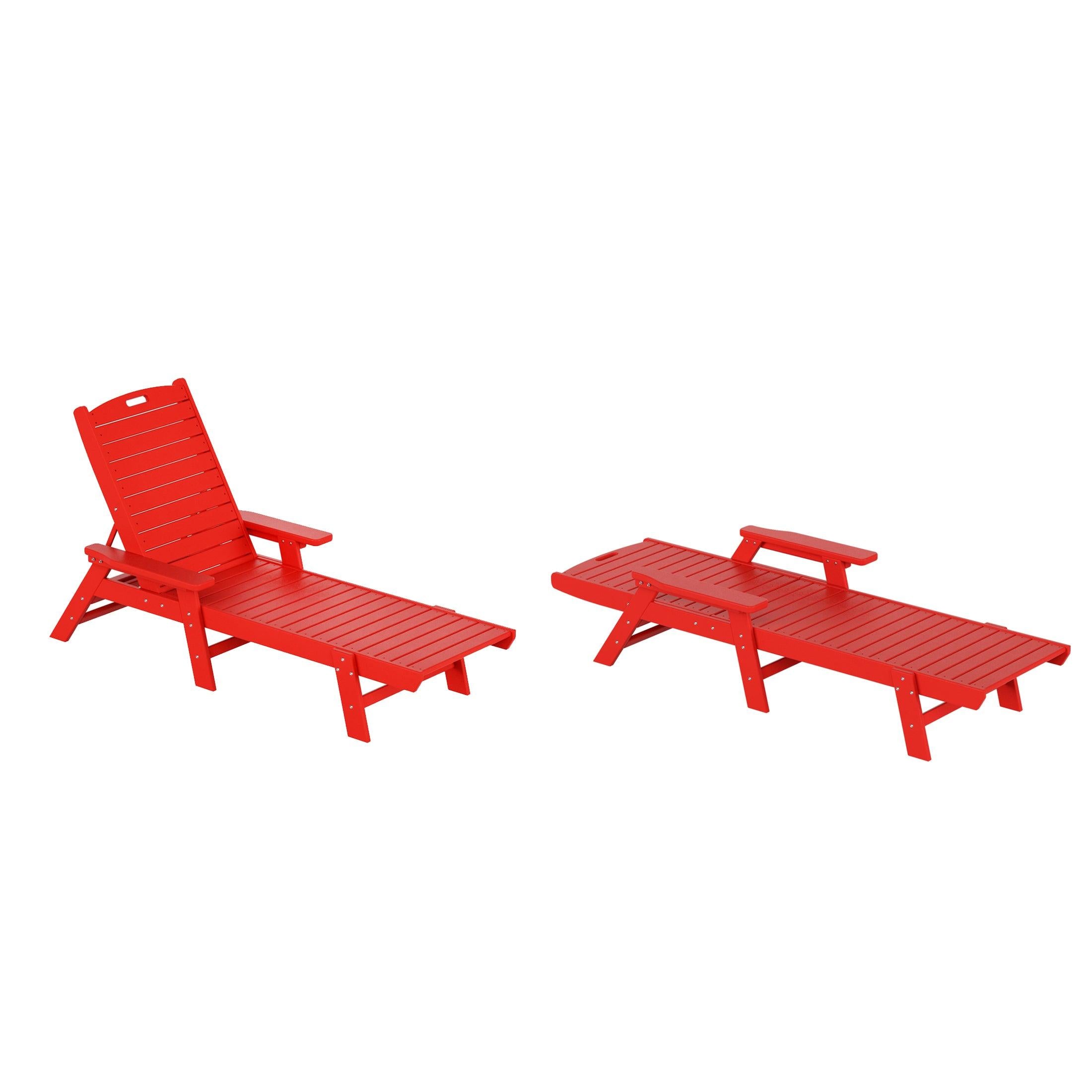 Hampton Classic Adirondack Plastic Outdoor Chaise Lounges (Set of 2) - Costaelm