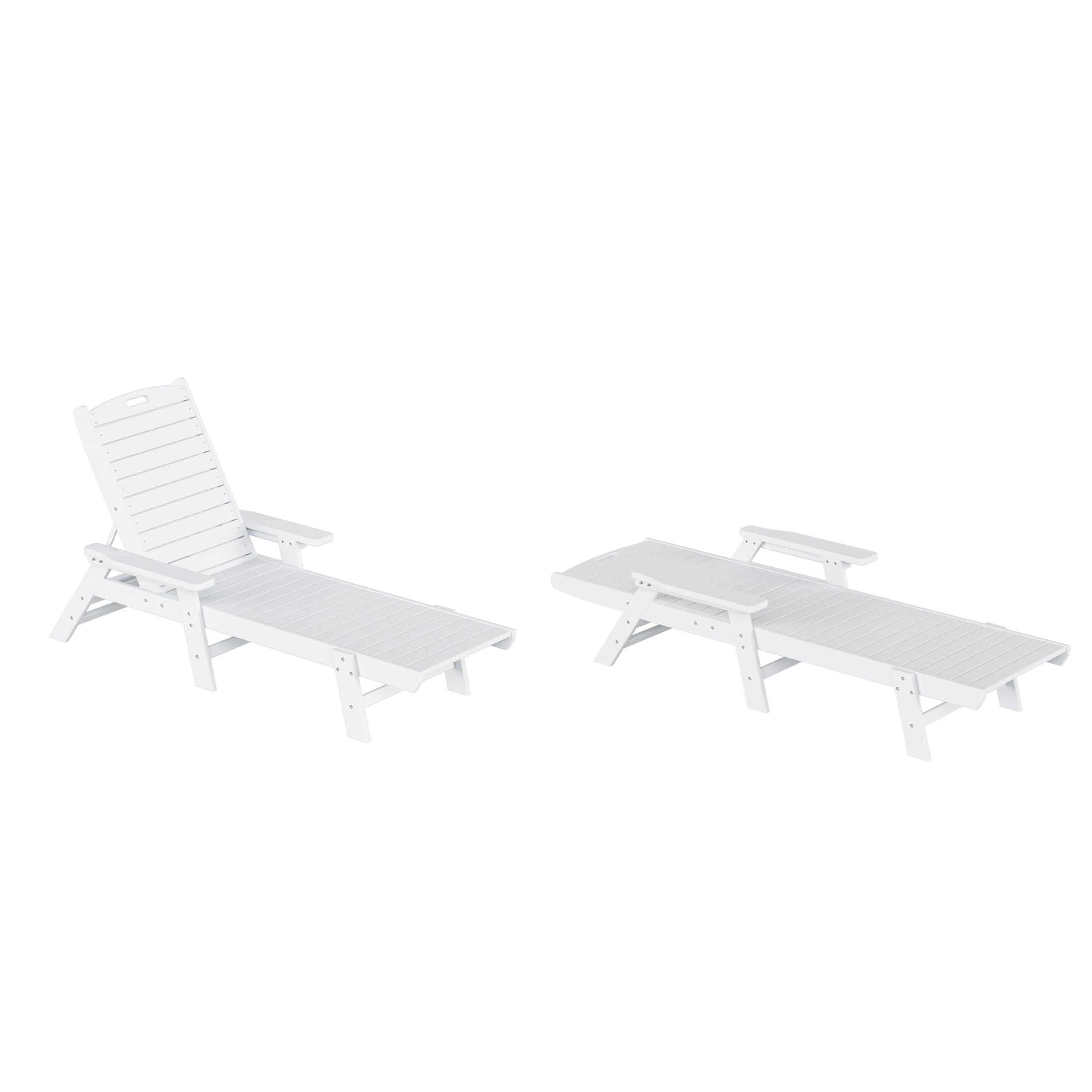 Hampton Classic Adirondack Plastic Outdoor Chaise Lounges (Set of 2) - Costaelm