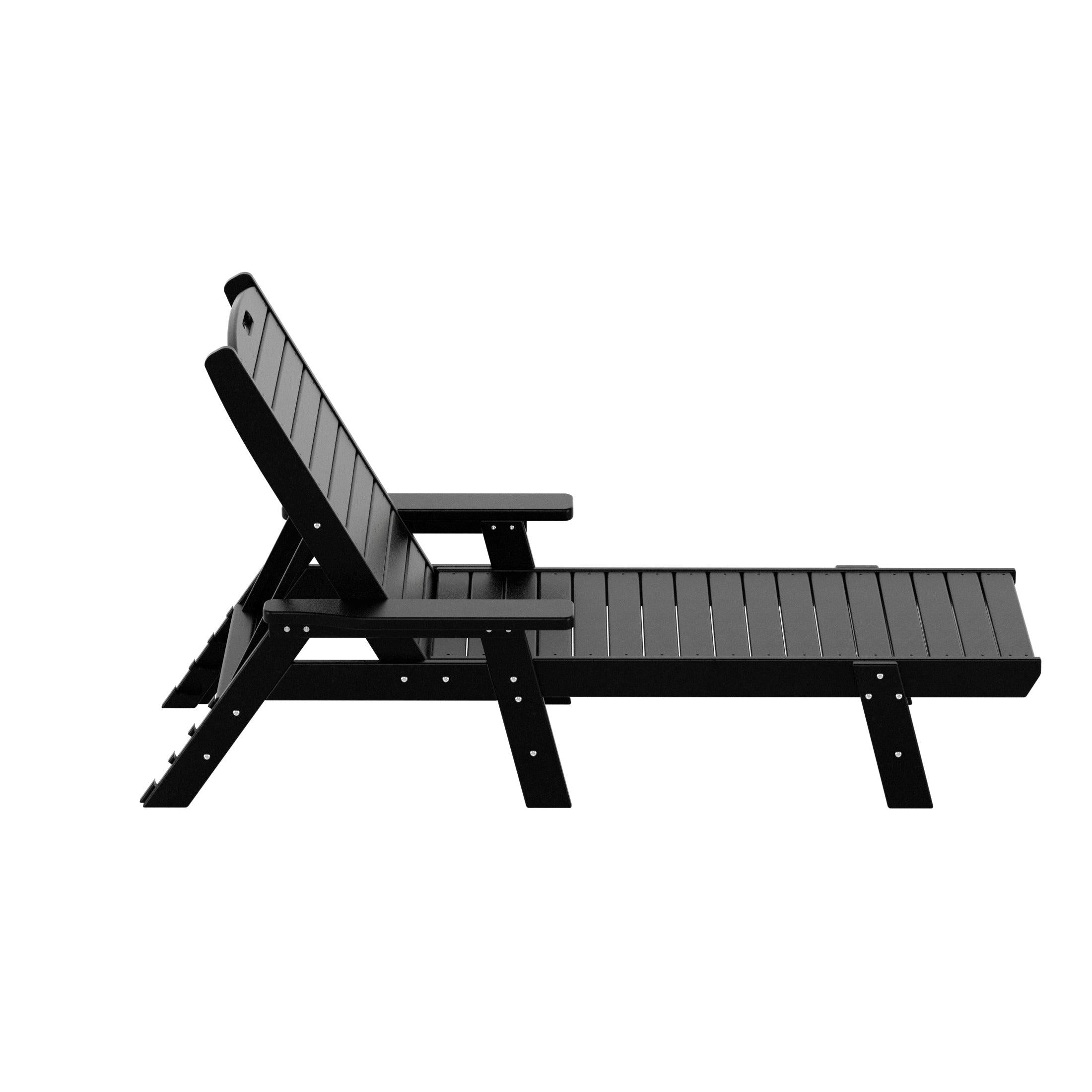 Hampton Classic Adirondack Plastic Outdoor Chaise Lounges (Set of 2) - Costaelm