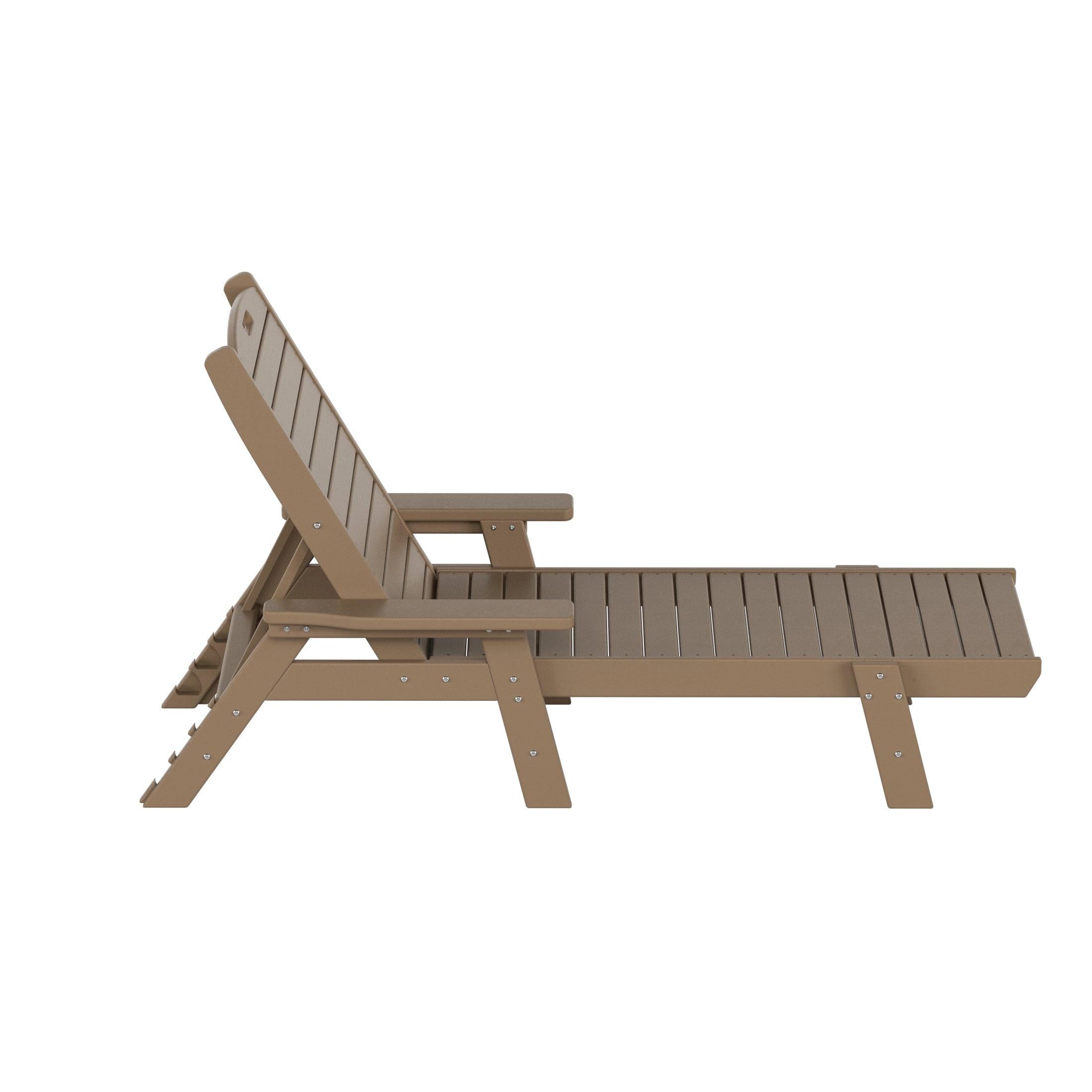 Hampton Classic Adirondack Plastic Outdoor Chaise Lounges (Set of 2) - Costaelm