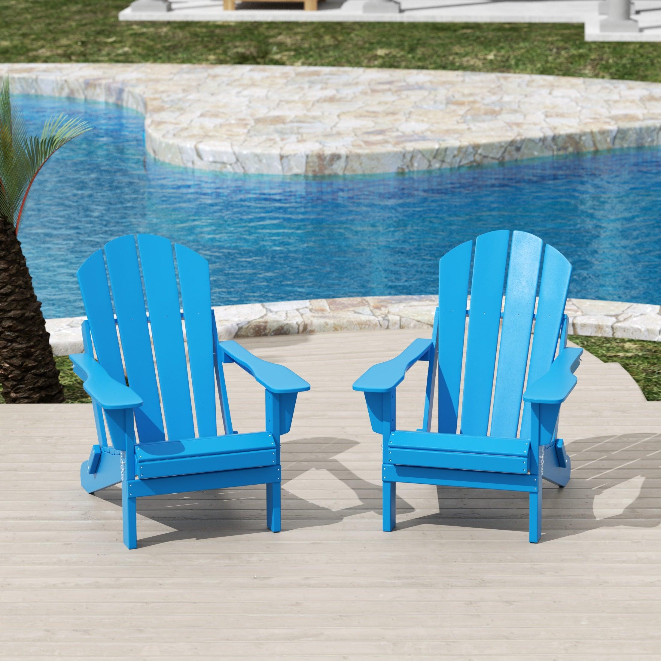 Paradise Classic Folding Adirondack Chair (Set of 2) - Costaelm