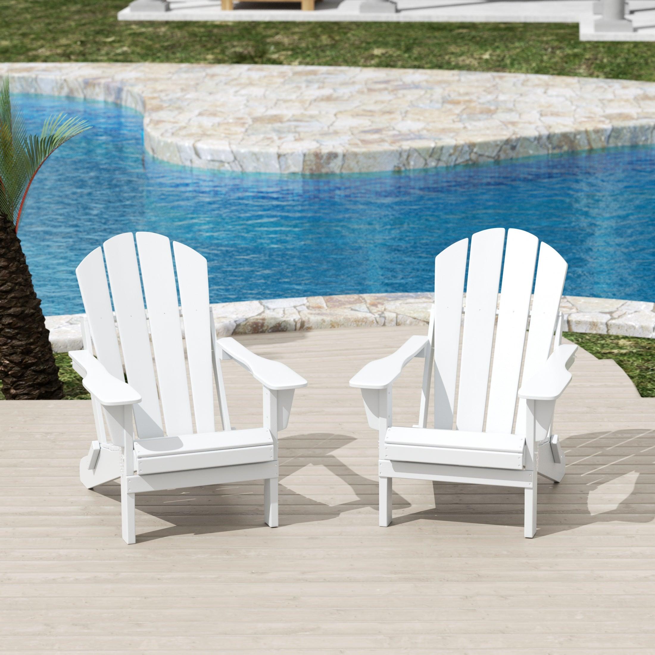 Paradise Classic Folding Adirondack Chair (Set of 2) - Costaelm