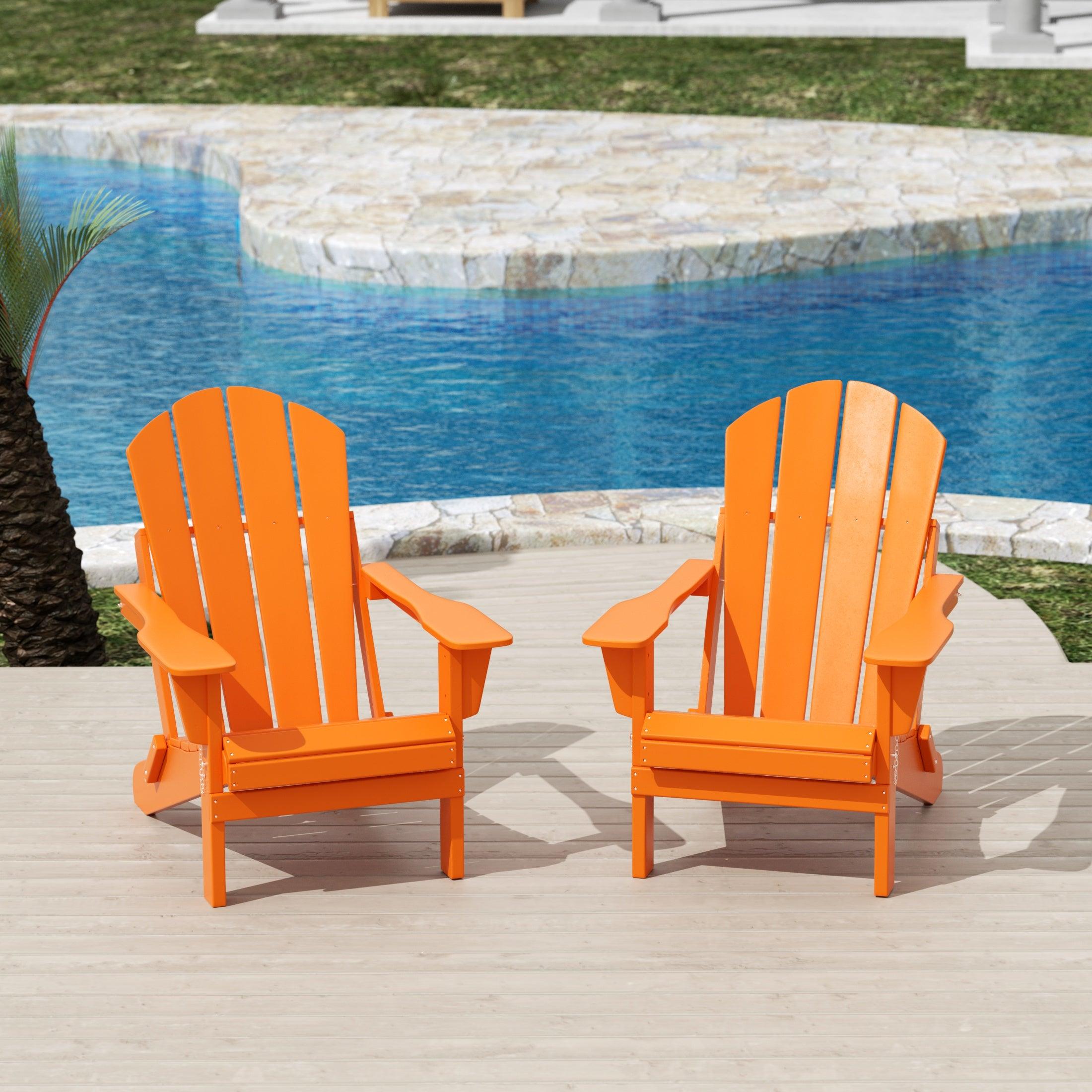 Paradise Classic Folding Adirondack Chair (Set of 2) - Costaelm