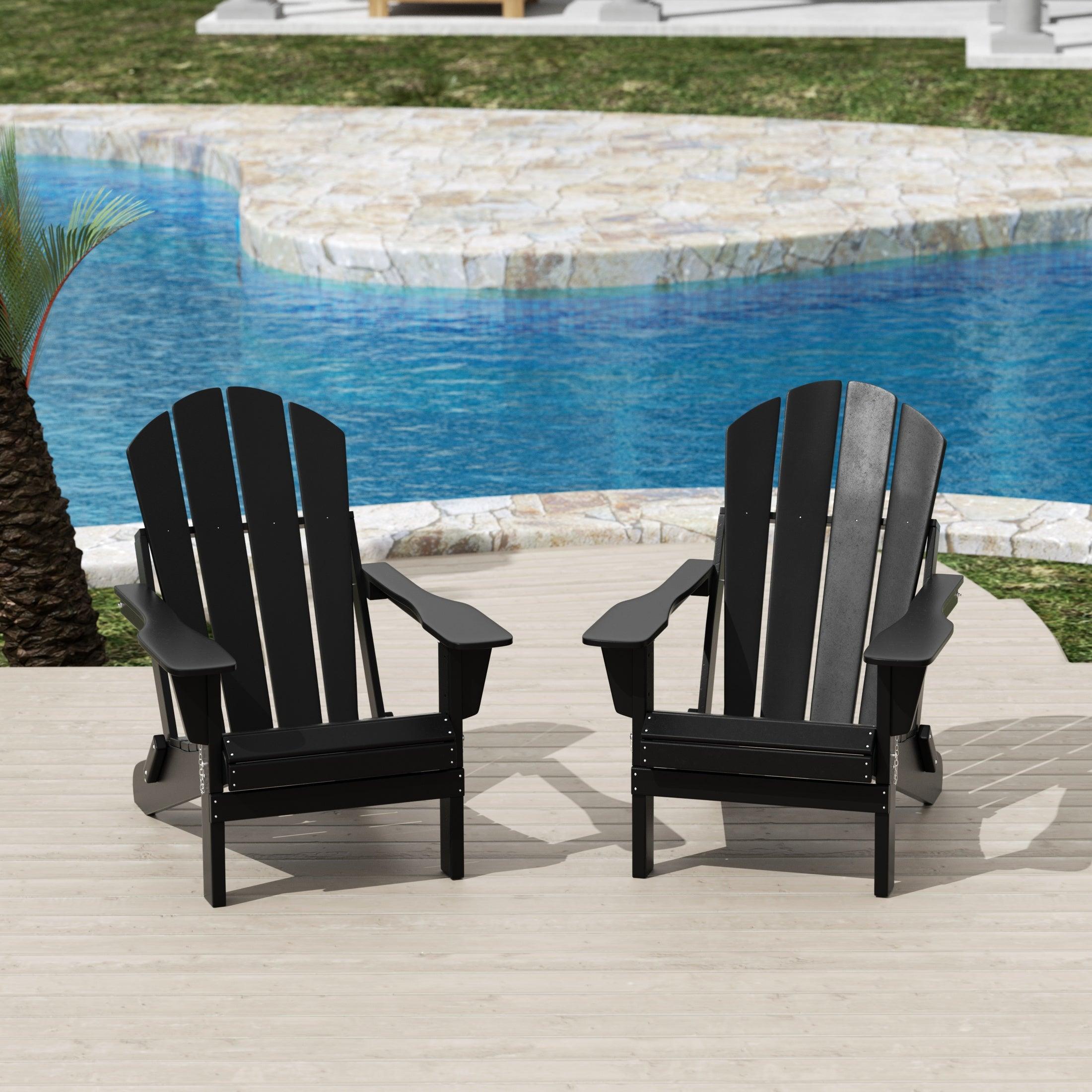 Paradise Classic Folding Adirondack Chair (Set of 2) - Costaelm