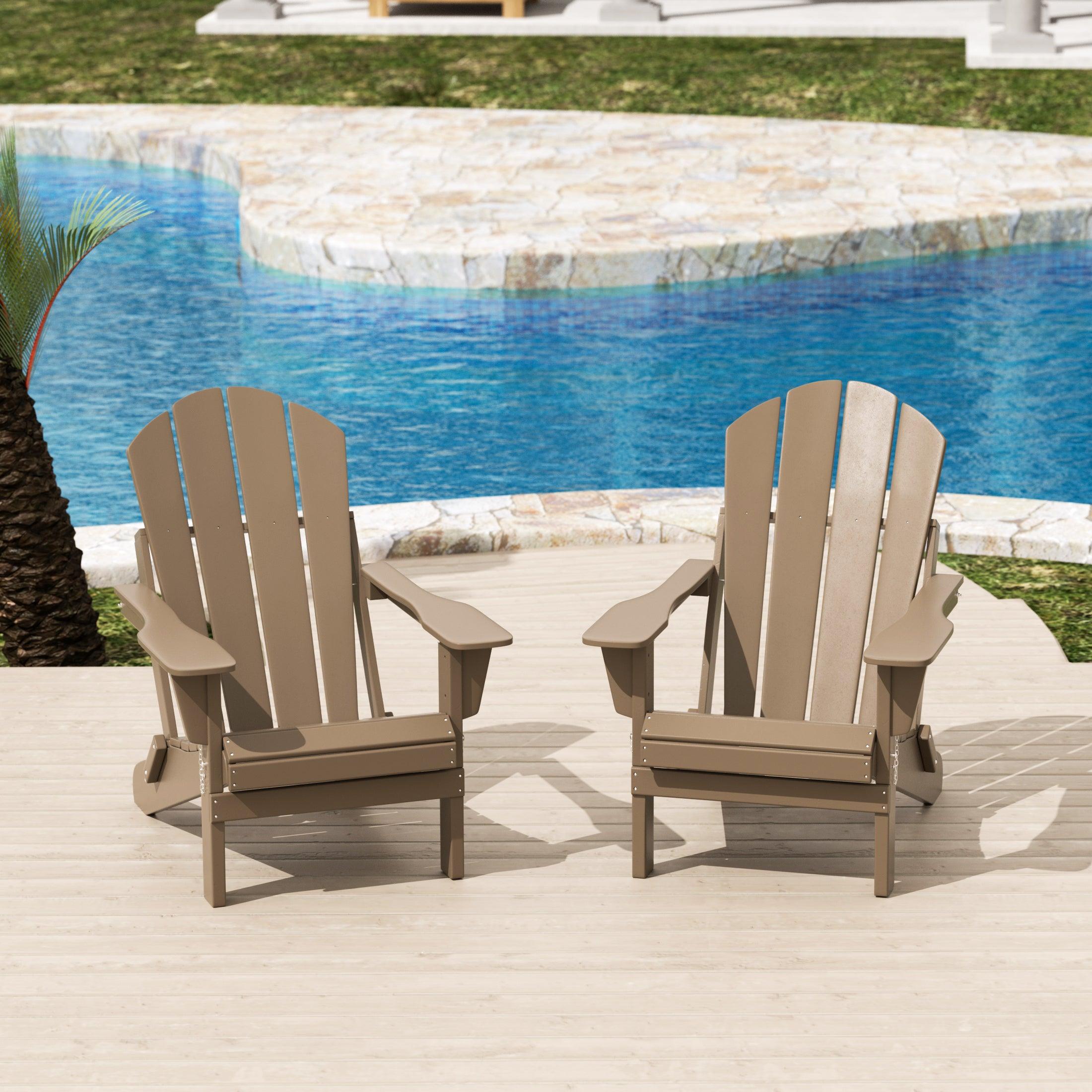 Paradise Classic Folding Adirondack Chair (Set of 2) - Costaelm