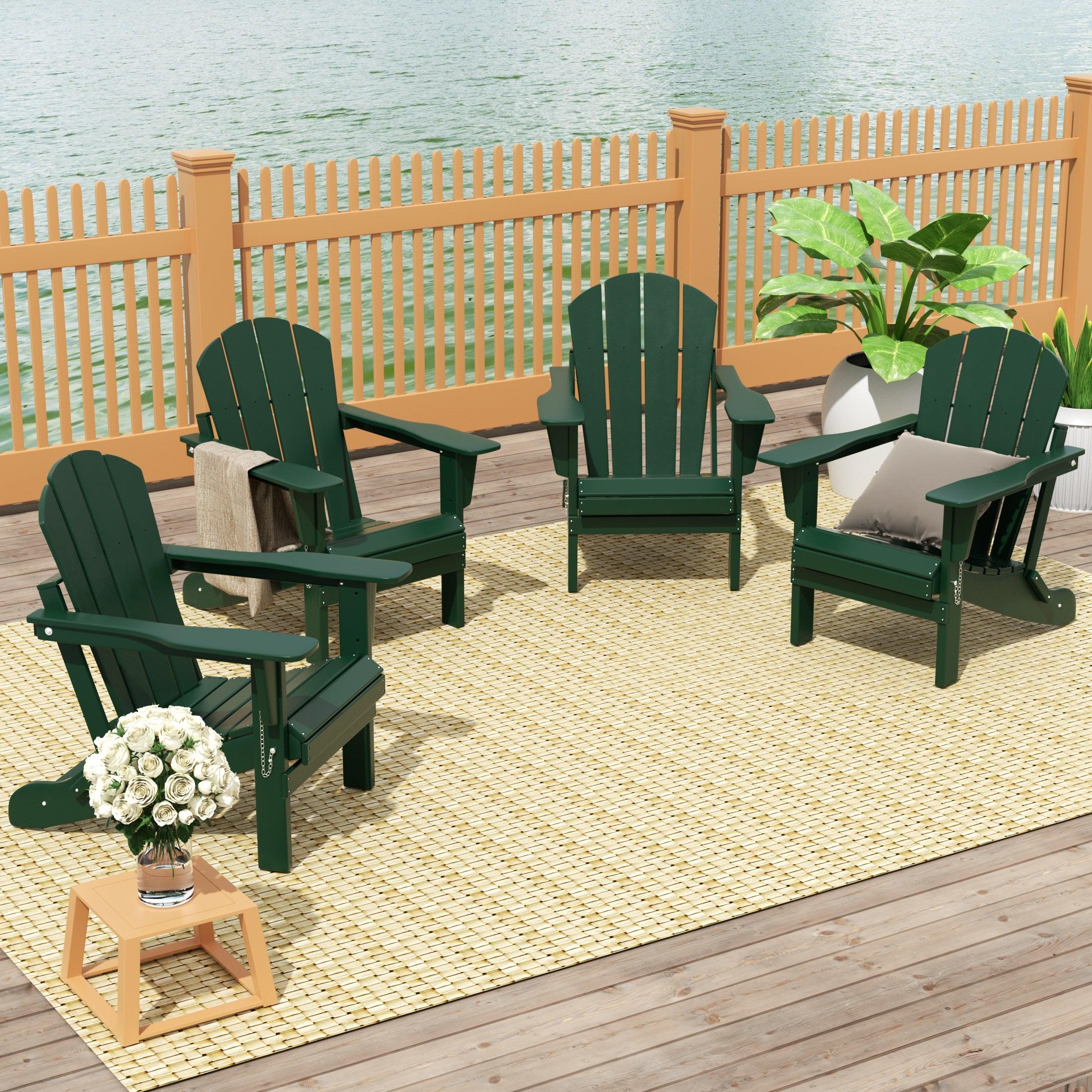 Paradise Classic Folding Adirondack Chair (Set of 4) - Costaelm