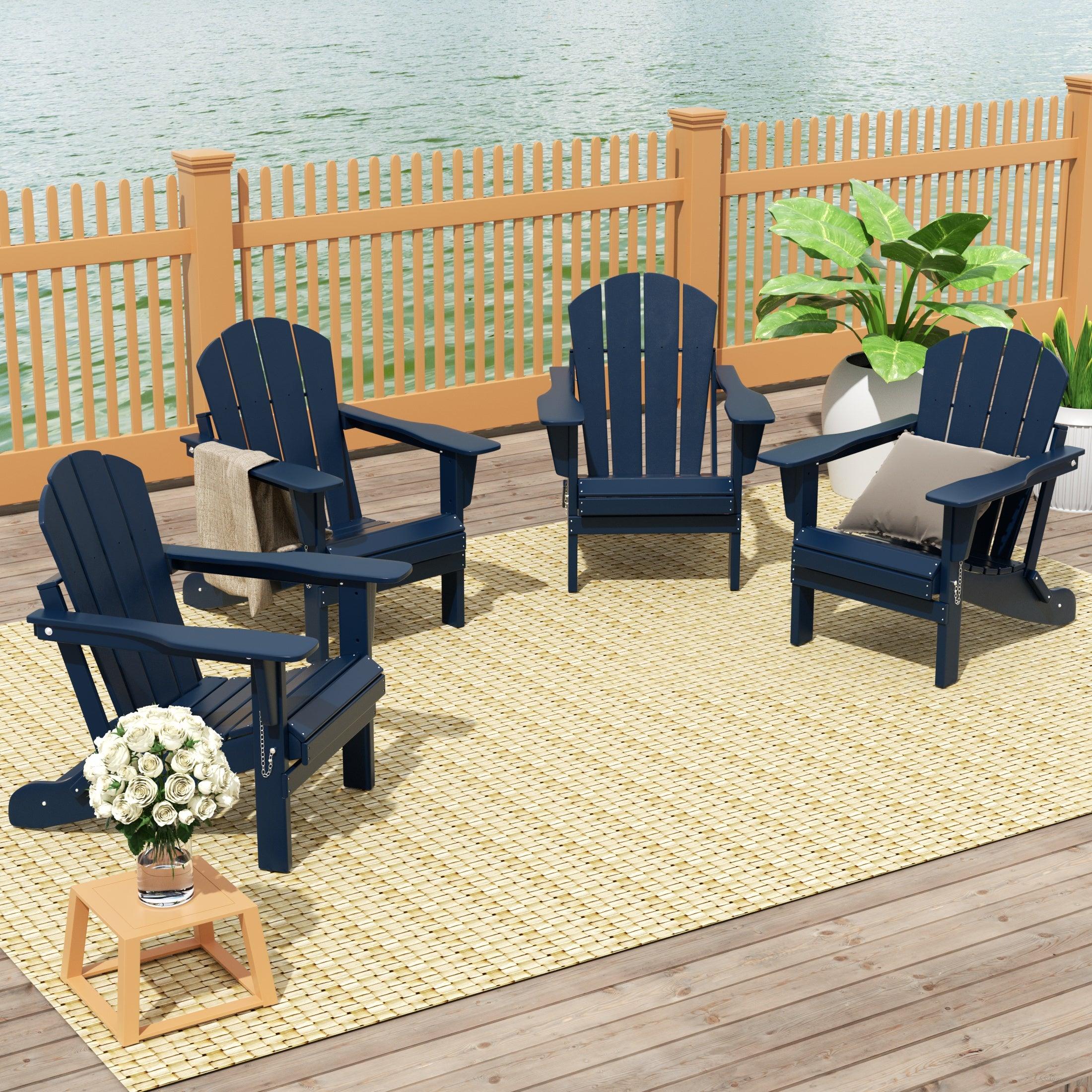 Paradise Classic Folding Adirondack Chair (Set of 4) - Costaelm