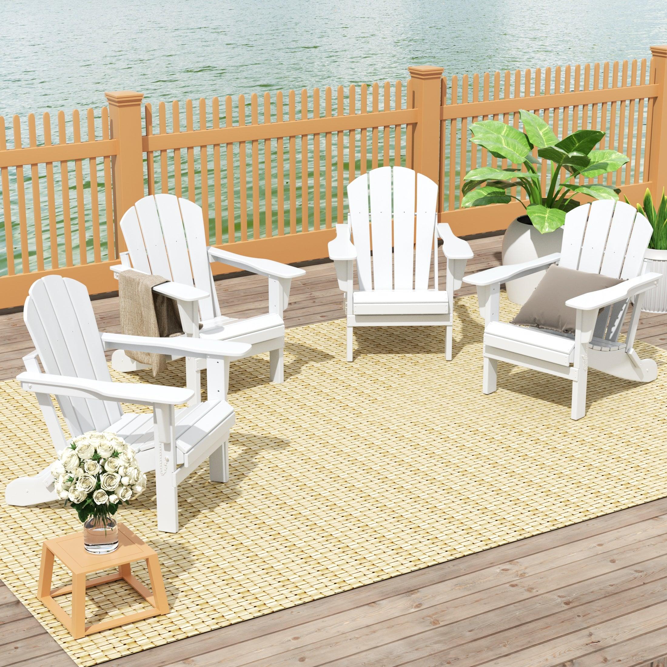 Paradise Classic Folding Adirondack Chair (Set of 4) - Costaelm