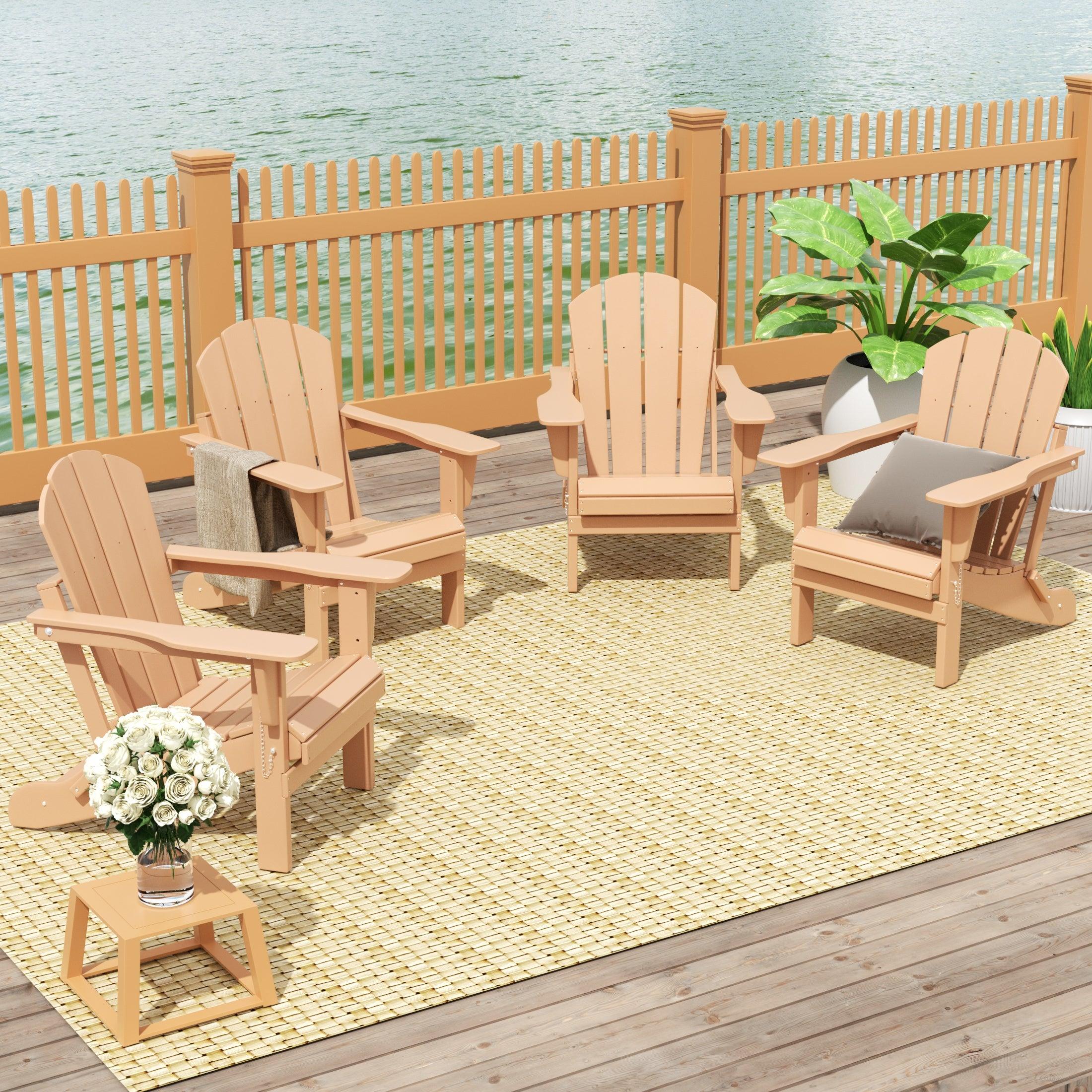 Paradise Classic Folding Adirondack Chair (Set of 4) - Costaelm