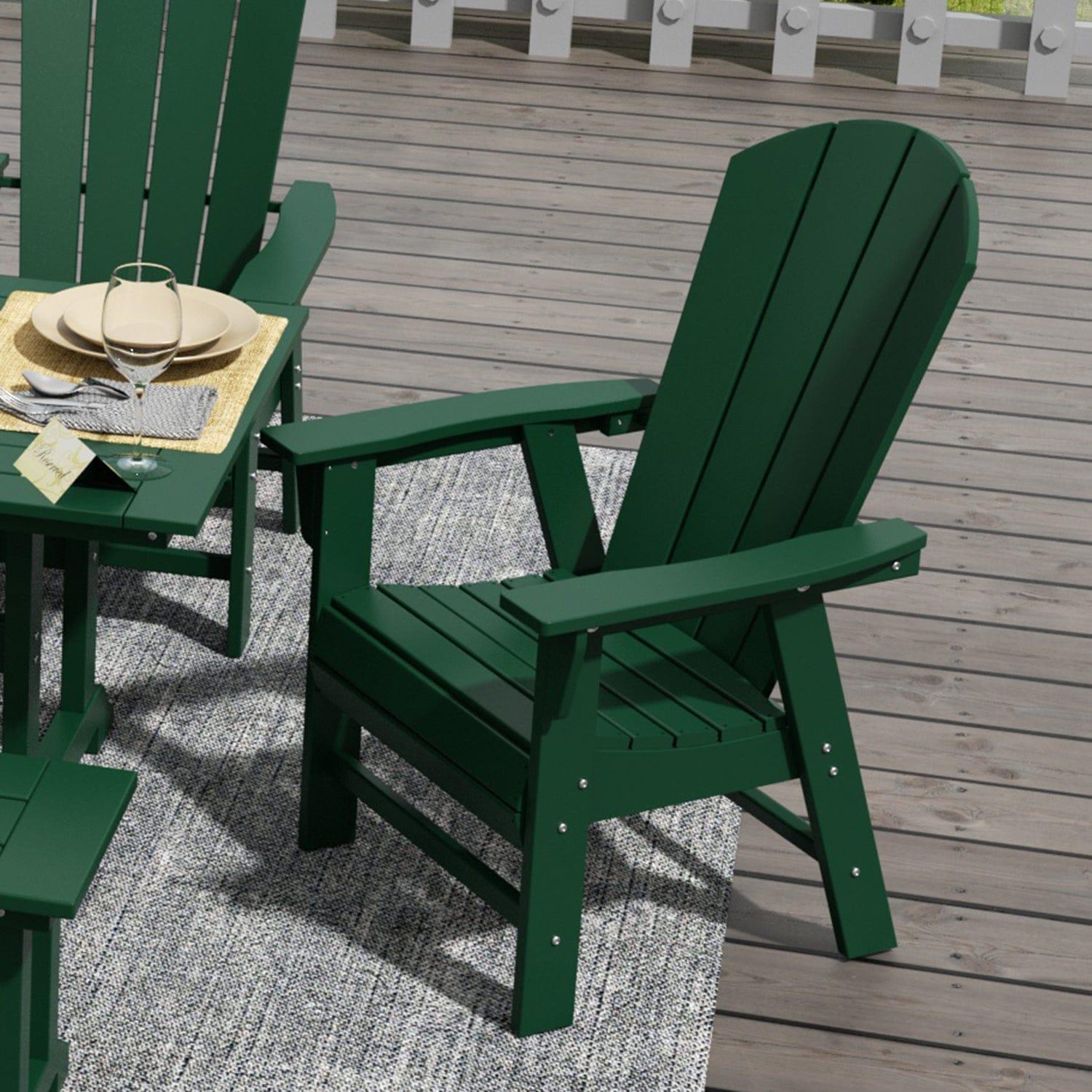 Paradise Classic Outdoor Patio Adirondack Dining Chair - Costaelm