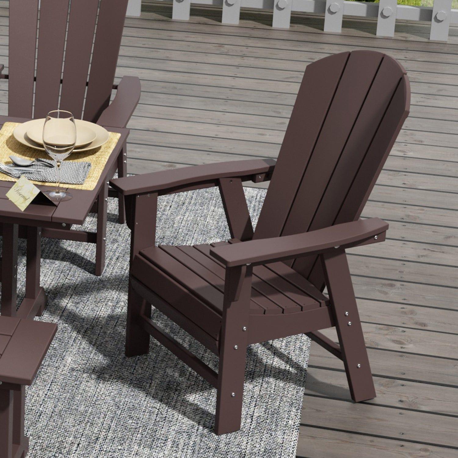 Paradise Classic Outdoor Patio Adirondack Dining Chair - Costaelm