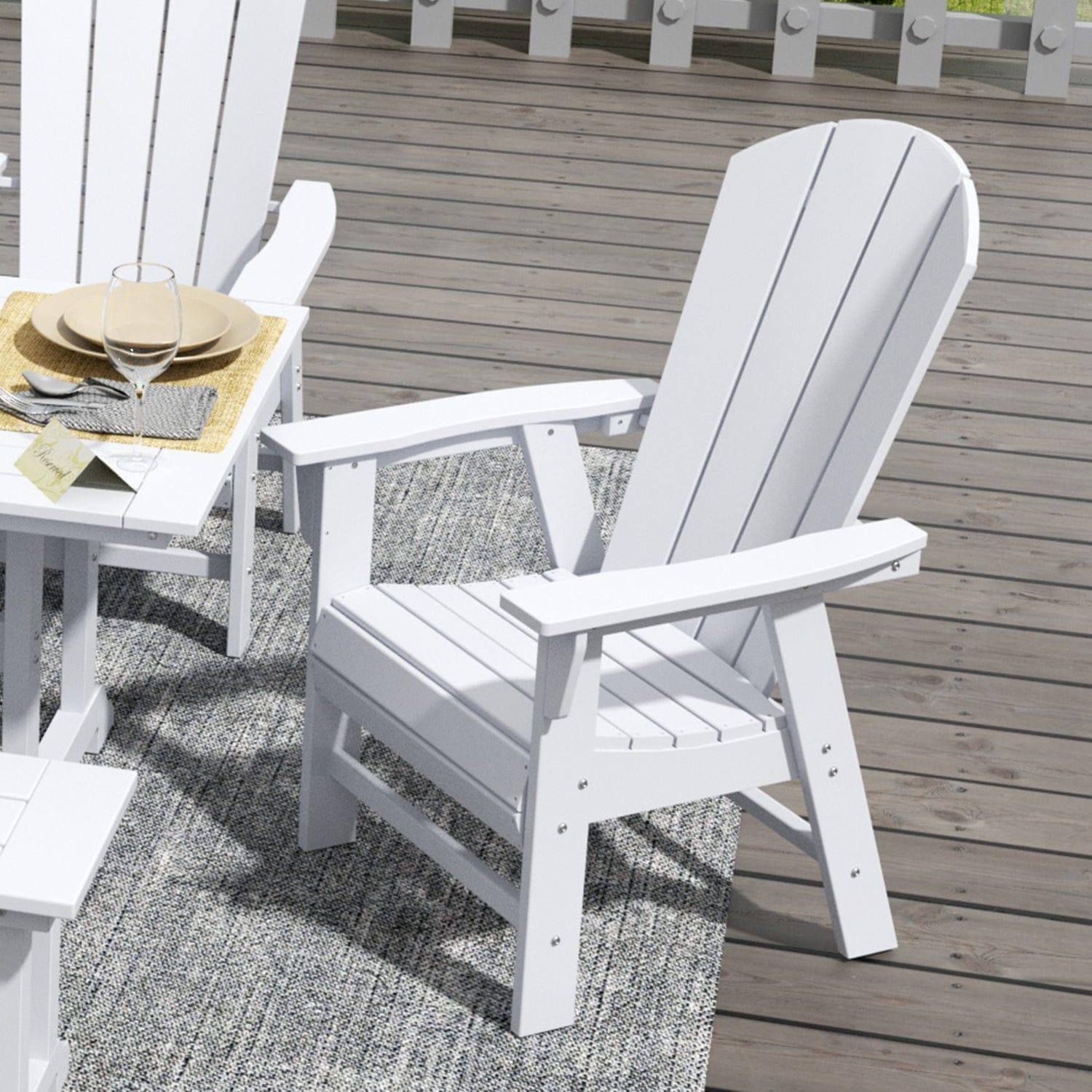 Paradise Classic Outdoor Patio Adirondack Dining Chair - Costaelm