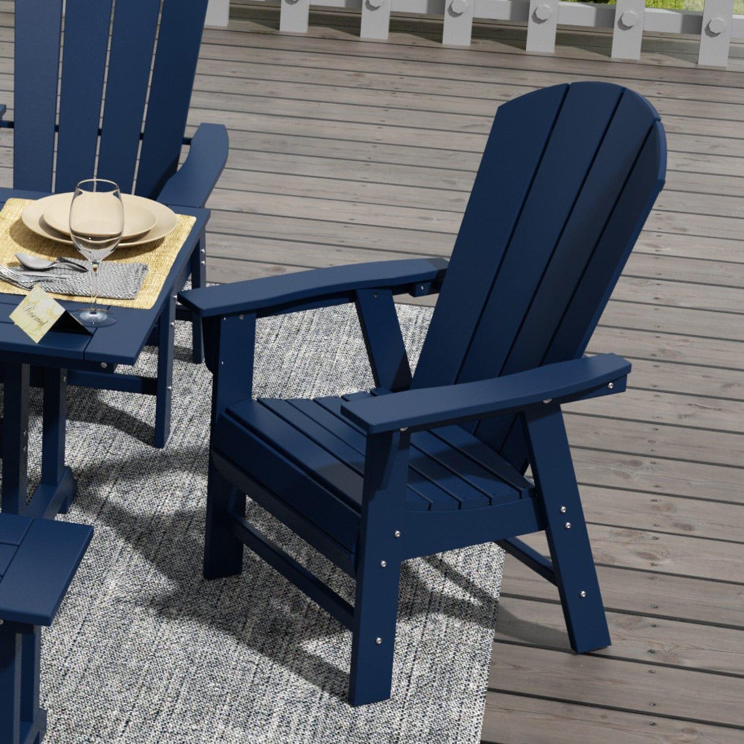 Paradise Classic Outdoor Patio Adirondack Dining Chair - Costaelm