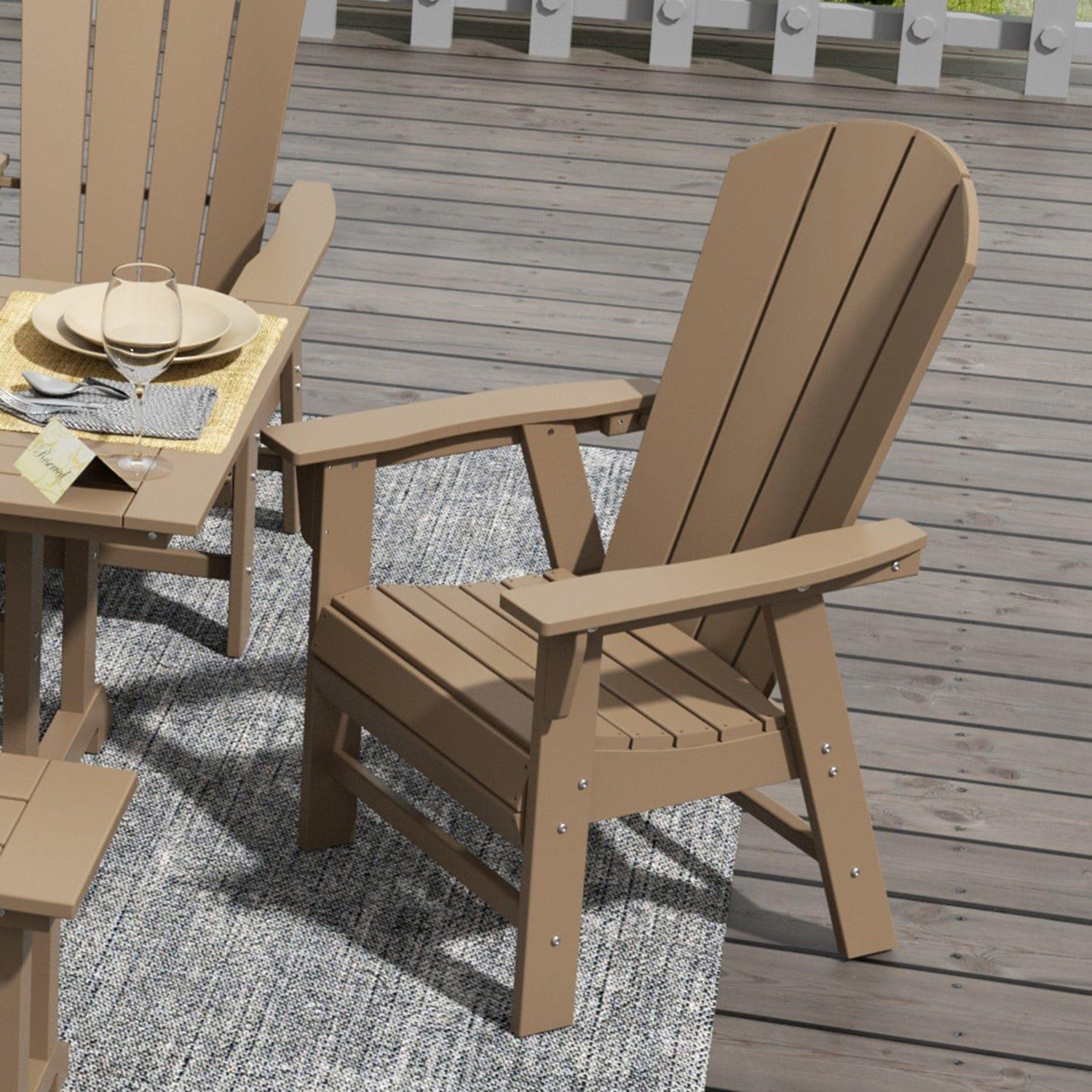 Paradise Classic Outdoor Patio Adirondack Dining Chair - Costaelm