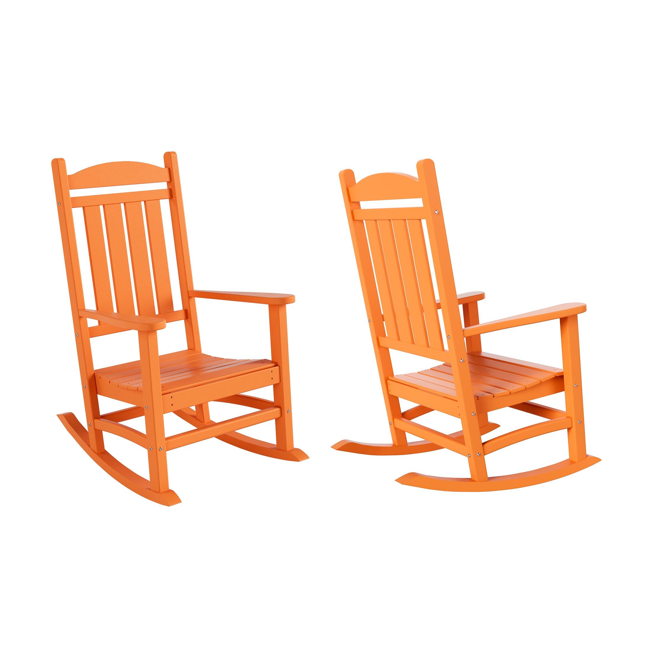 Lakehouse Classic Plastic Outdoor Porch Rocking Chairs (Set of 2) - Costaelm