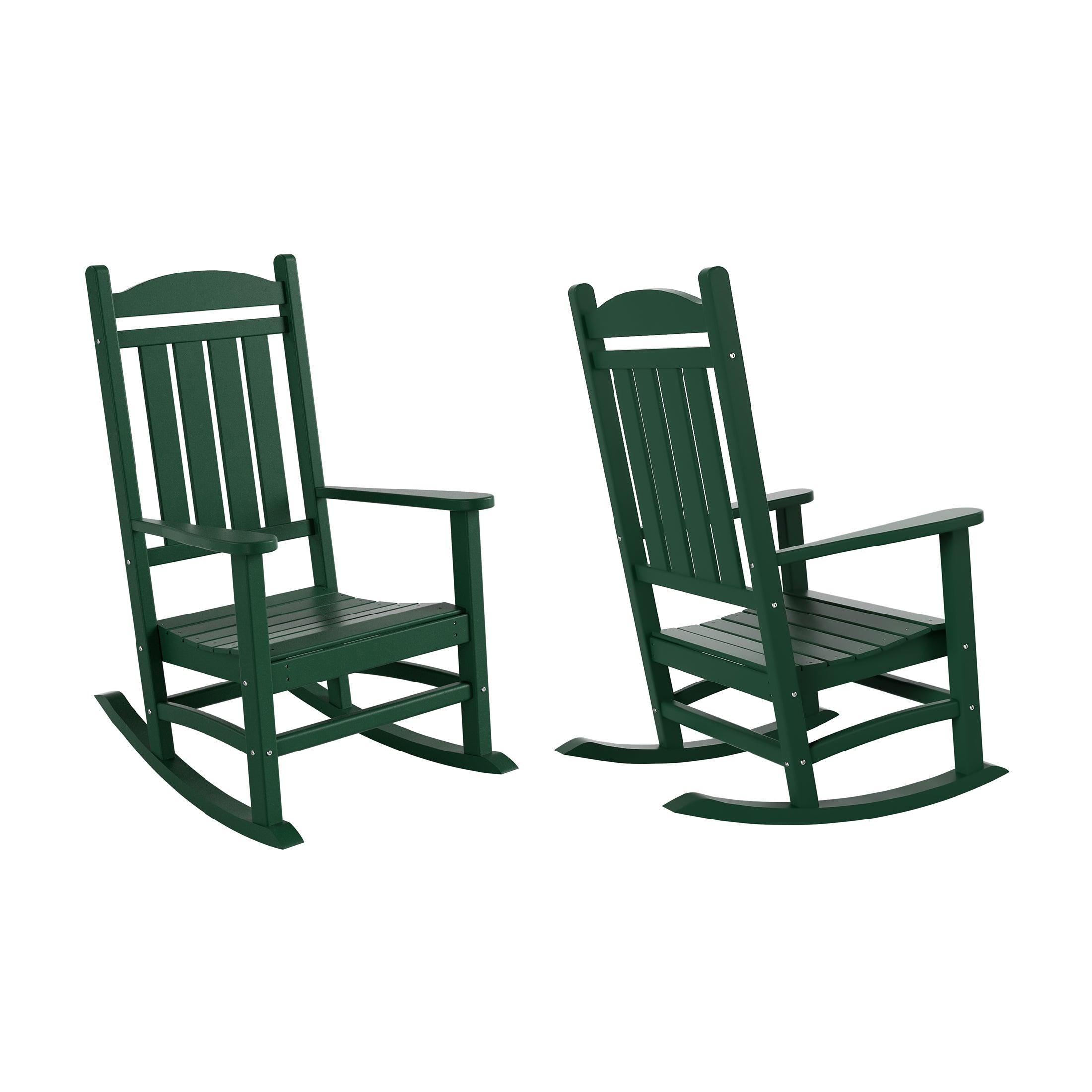 Lakehouse Classic Plastic Outdoor Porch Rocking Chairs (Set of 2) - Costaelm