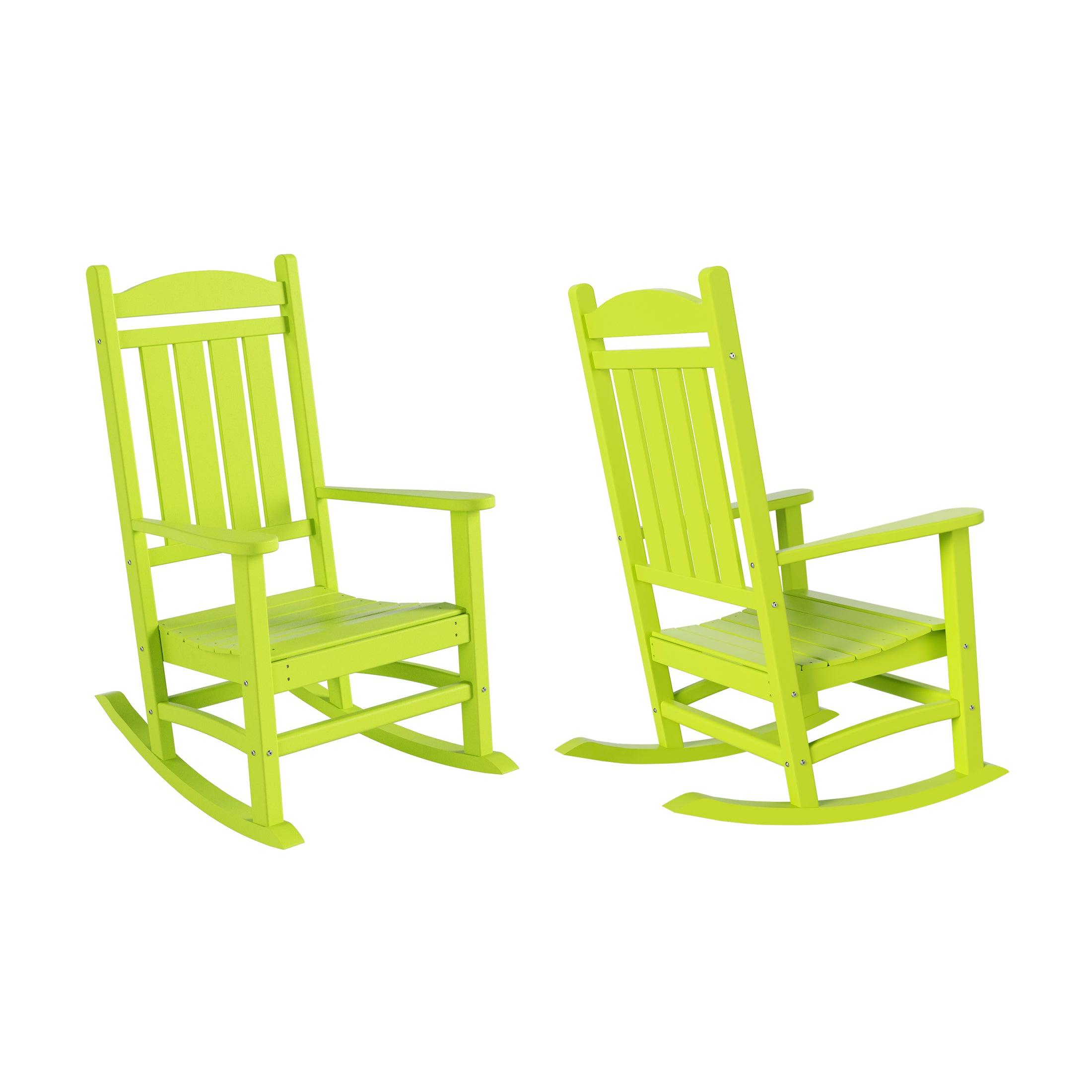 Lakehouse Classic Plastic Outdoor Porch Rocking Chairs (Set of 2) - Costaelm