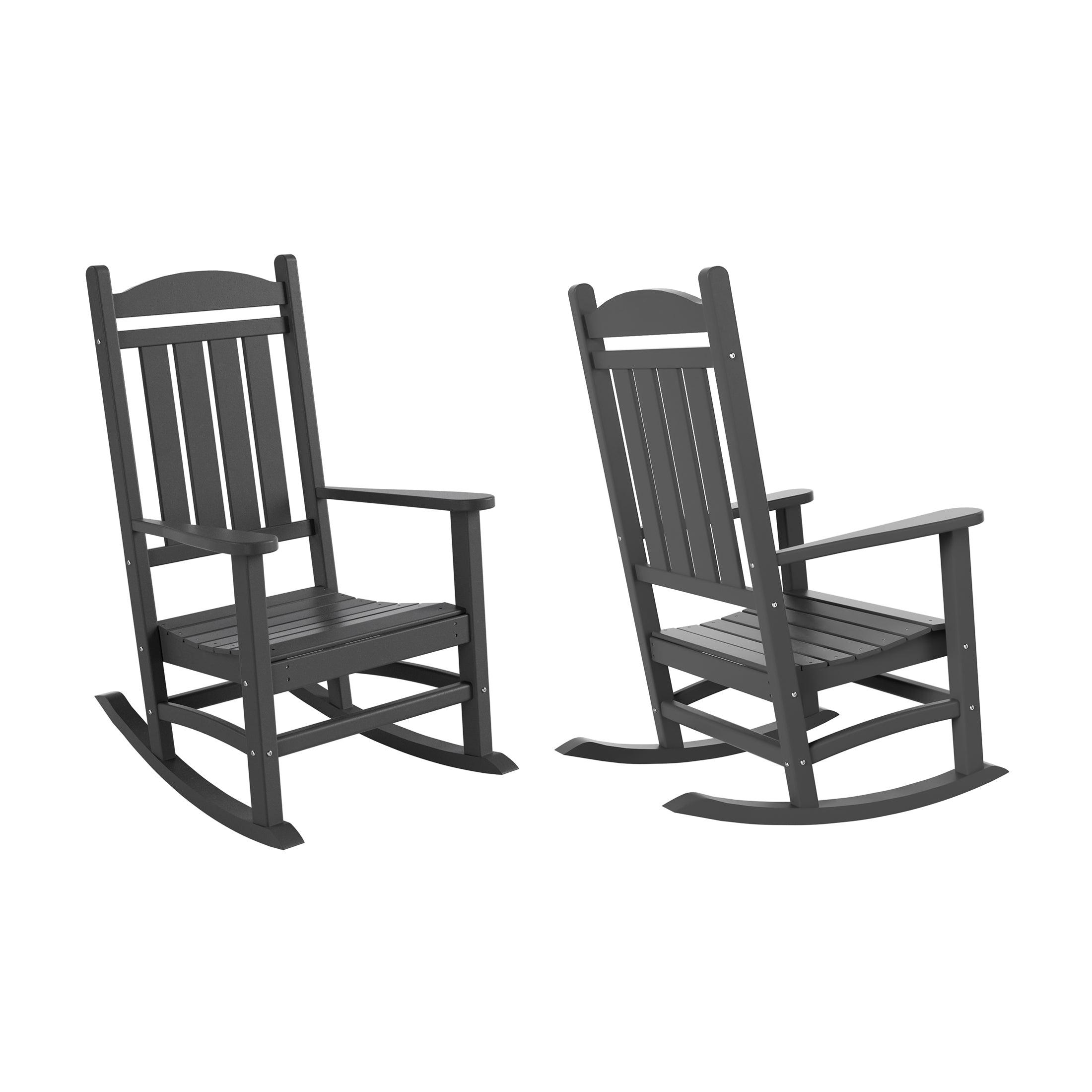 Lakehouse Classic Plastic Outdoor Porch Rocking Chairs (Set of 2) - Costaelm