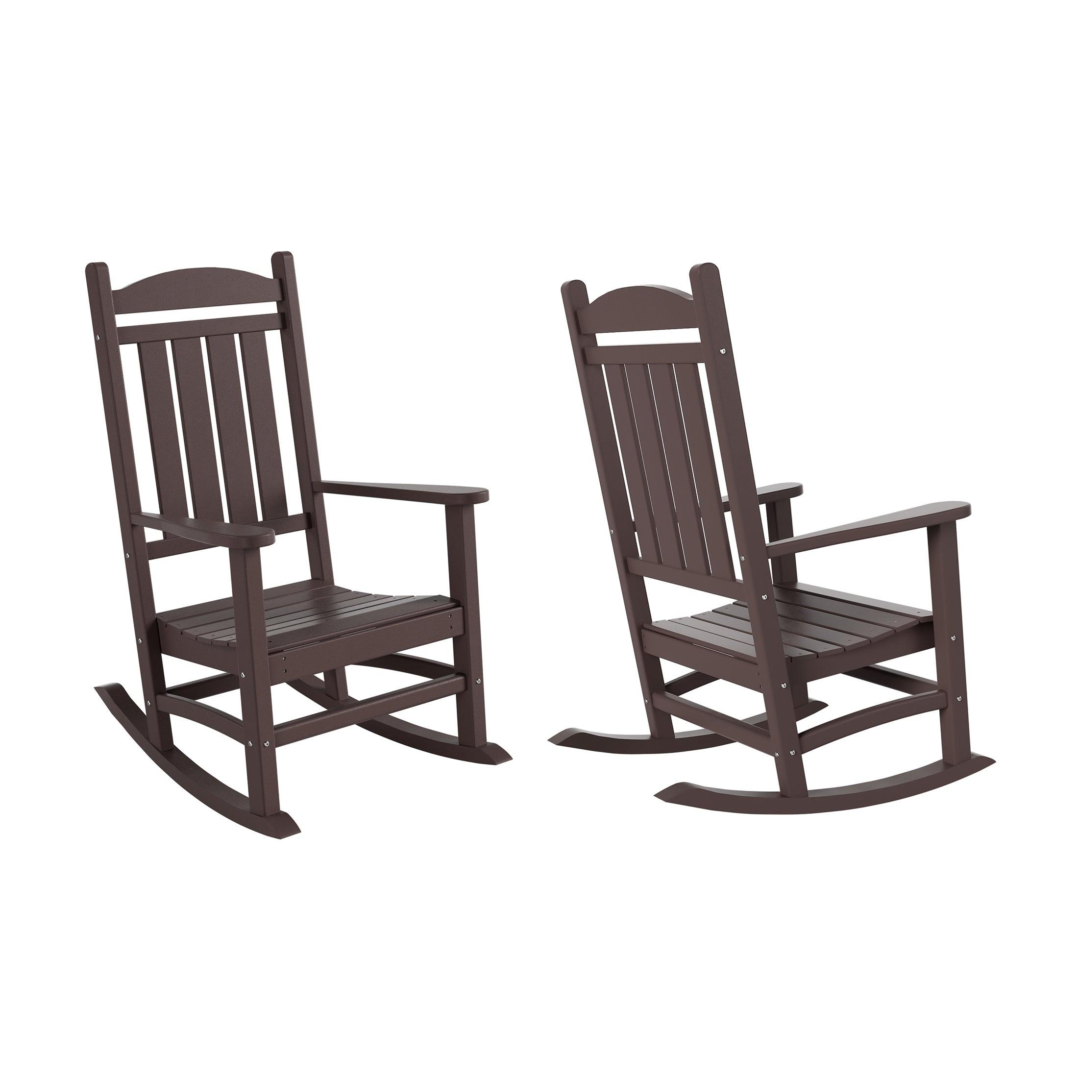 Lakehouse Classic Plastic Outdoor Porch Rocking Chairs (Set of 2) - Costaelm