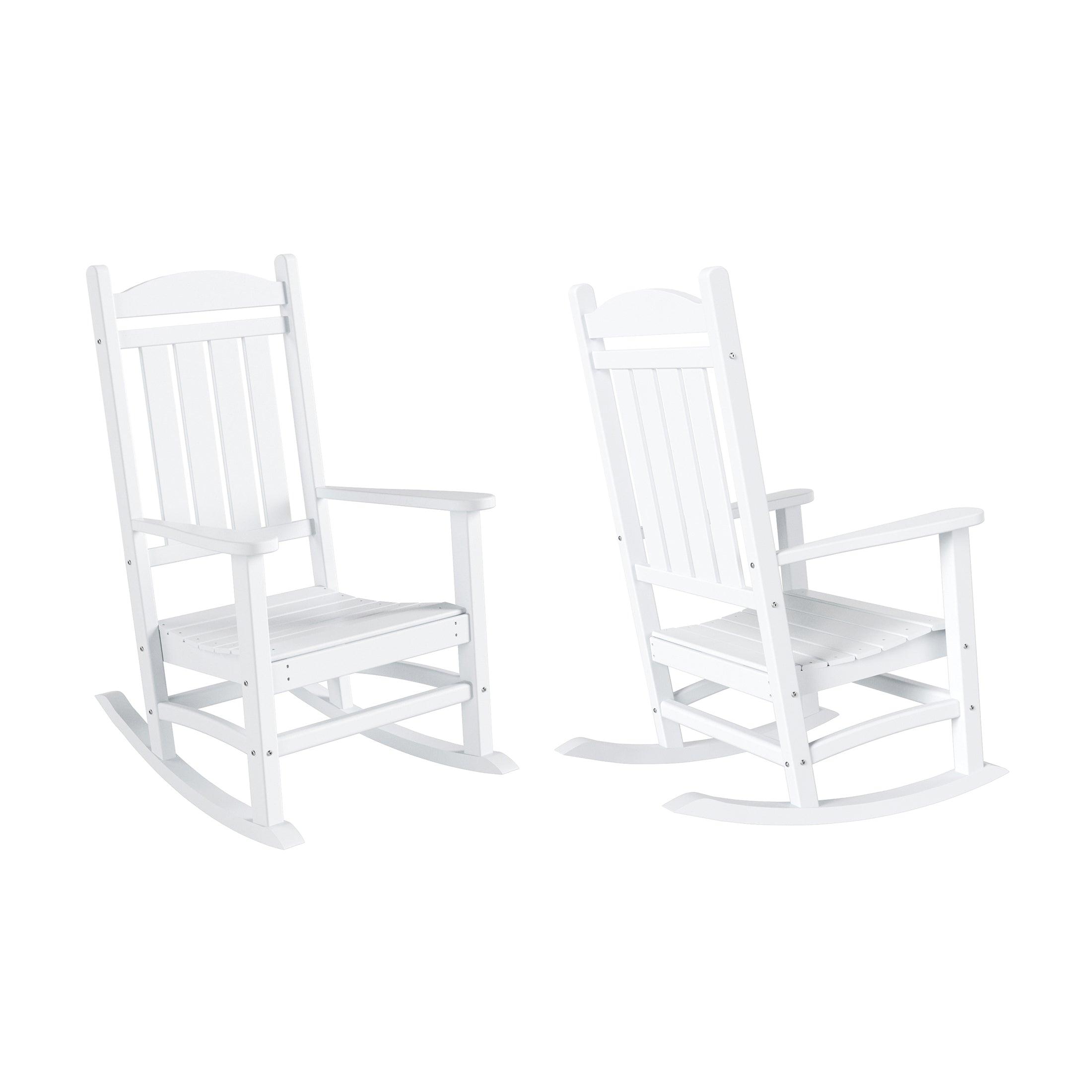 Lakehouse Classic Plastic Outdoor Porch Rocking Chairs (Set of 2) - Costaelm