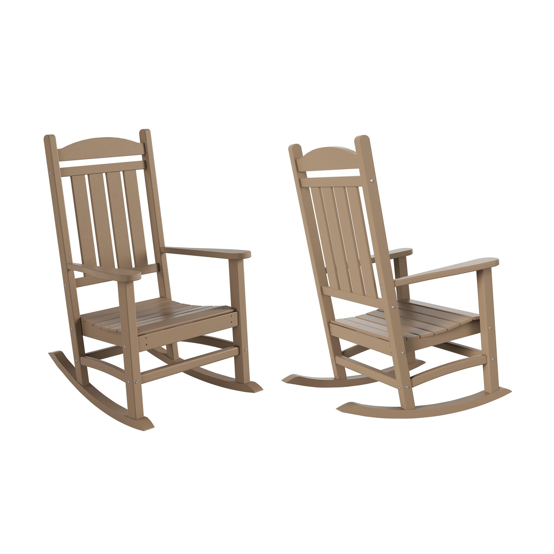 Lakehouse Classic Plastic Outdoor Porch Rocking Chairs (Set of 2) - Costaelm