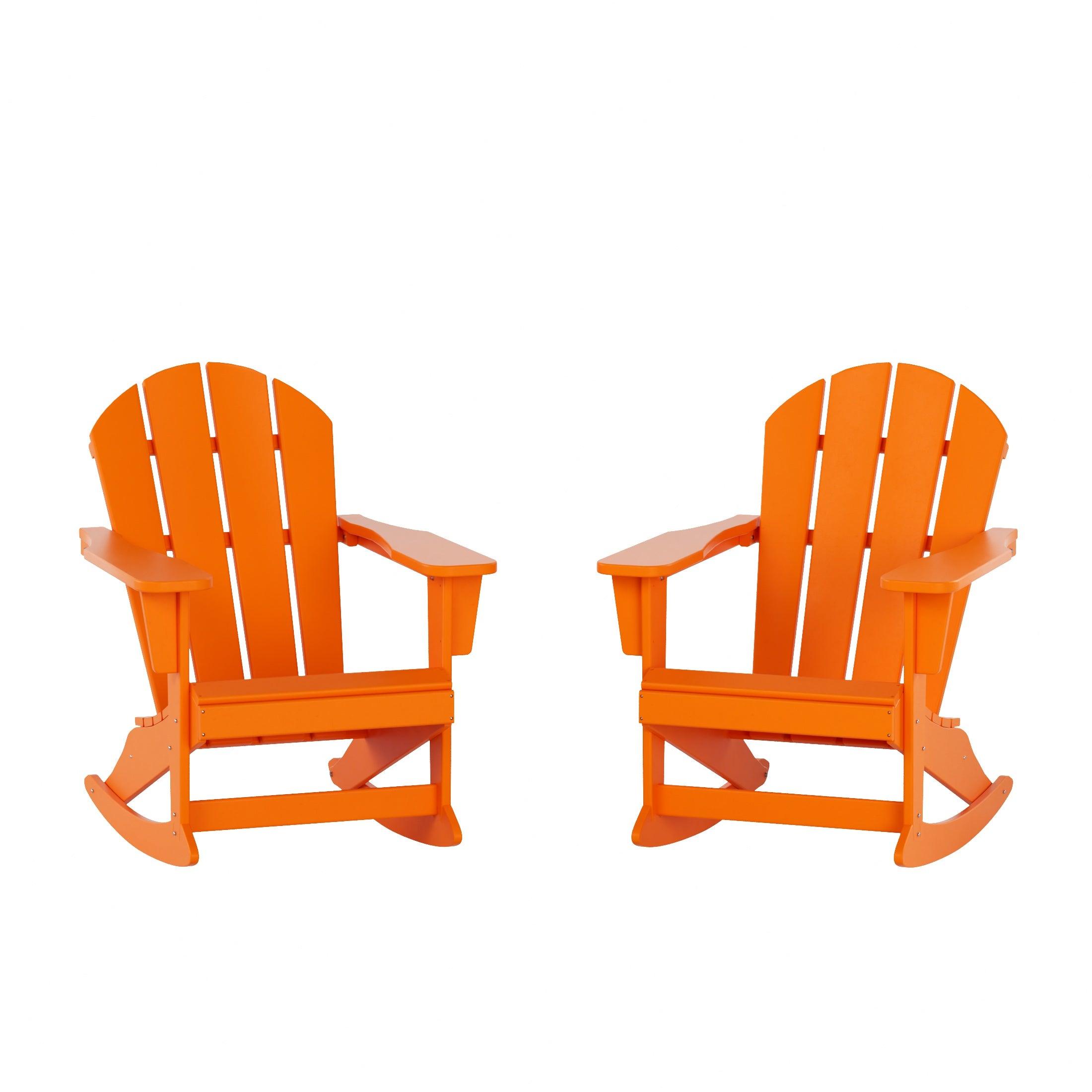 Paradise Outdoor Patio Adirondack Rocking Chairs (Set of 2) - Costaelm