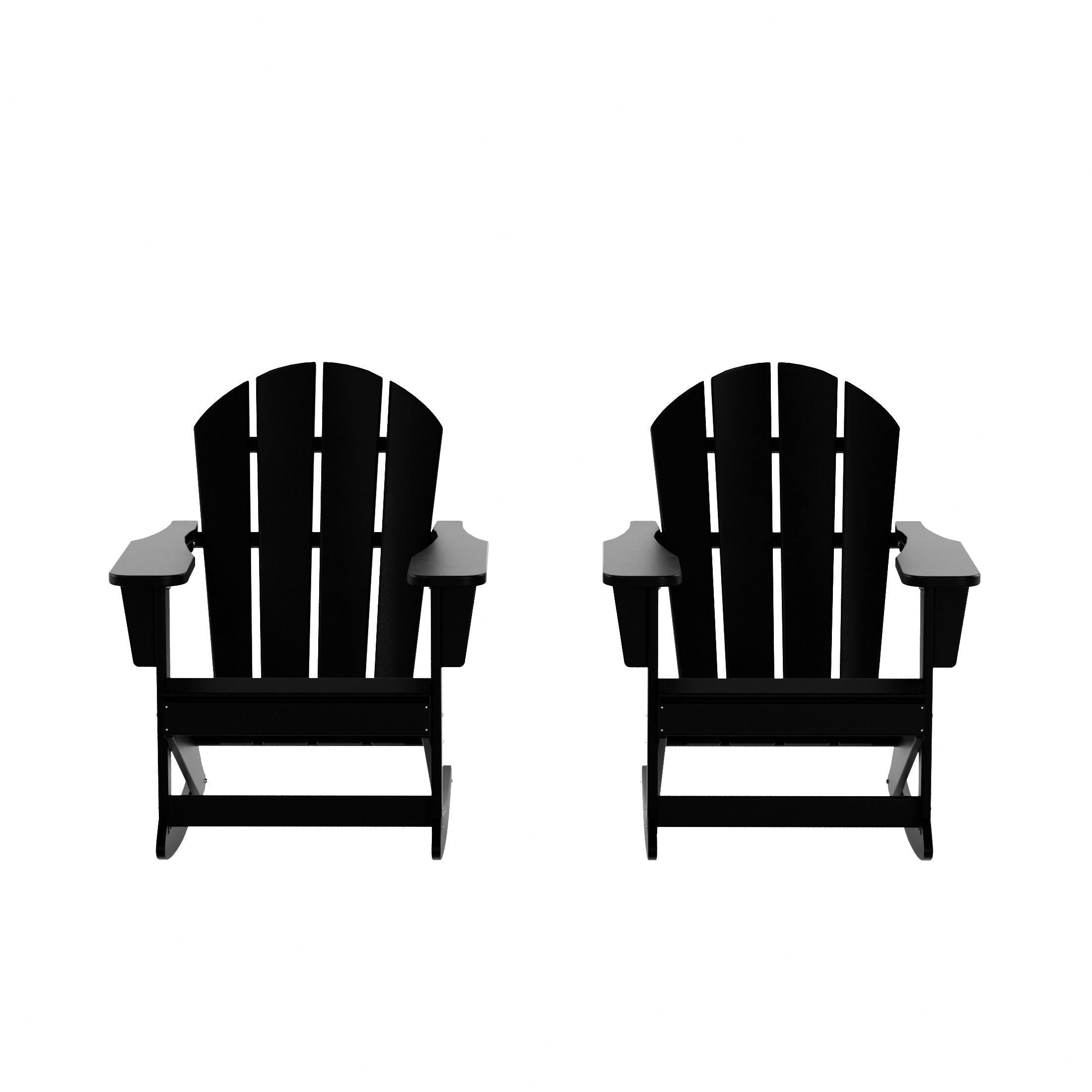 Paradise Outdoor Patio Adirondack Rocking Chairs (Set of 2) - Costaelm