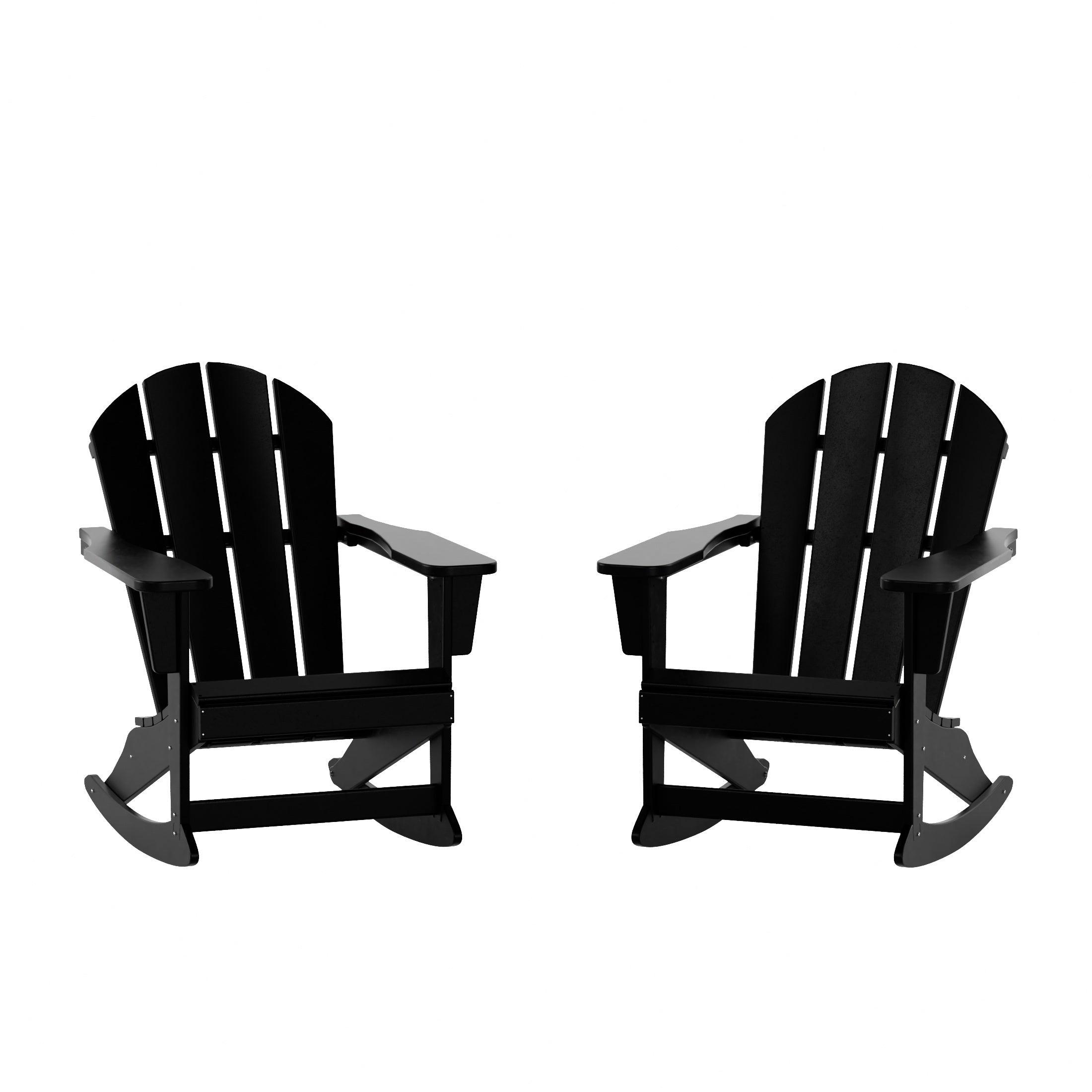 Paradise Outdoor Patio Adirondack Rocking Chairs (Set of 2) - Costaelm