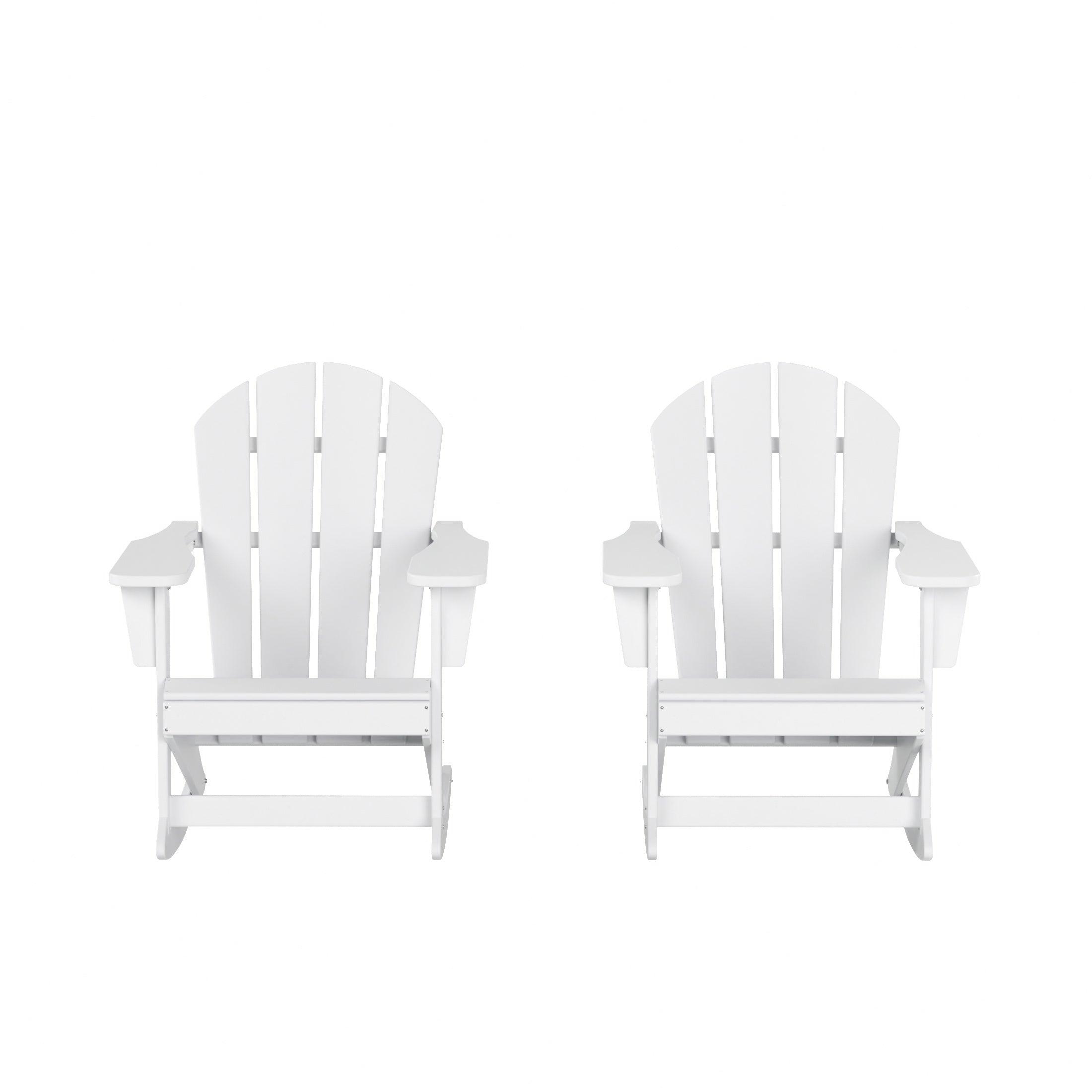 Paradise Outdoor Patio Adirondack Rocking Chairs (Set of 2) - Costaelm