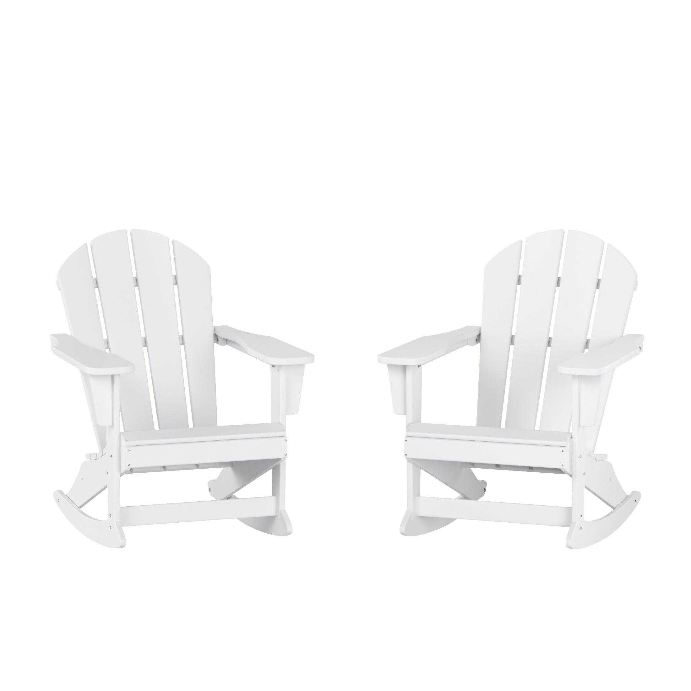 Paradise Outdoor Patio Adirondack Rocking Chairs (Set of 2) - Costaelm