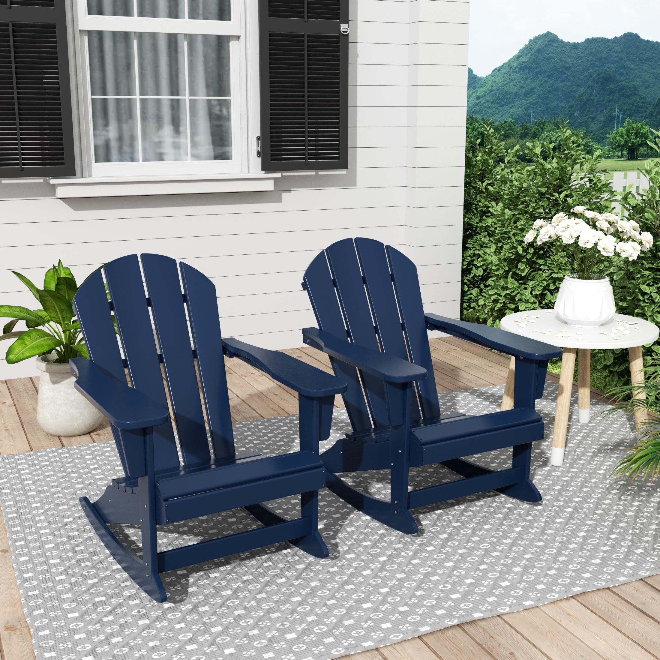 Paradise Outdoor Patio Adirondack Rocking Chairs (Set of 2) - Costaelm