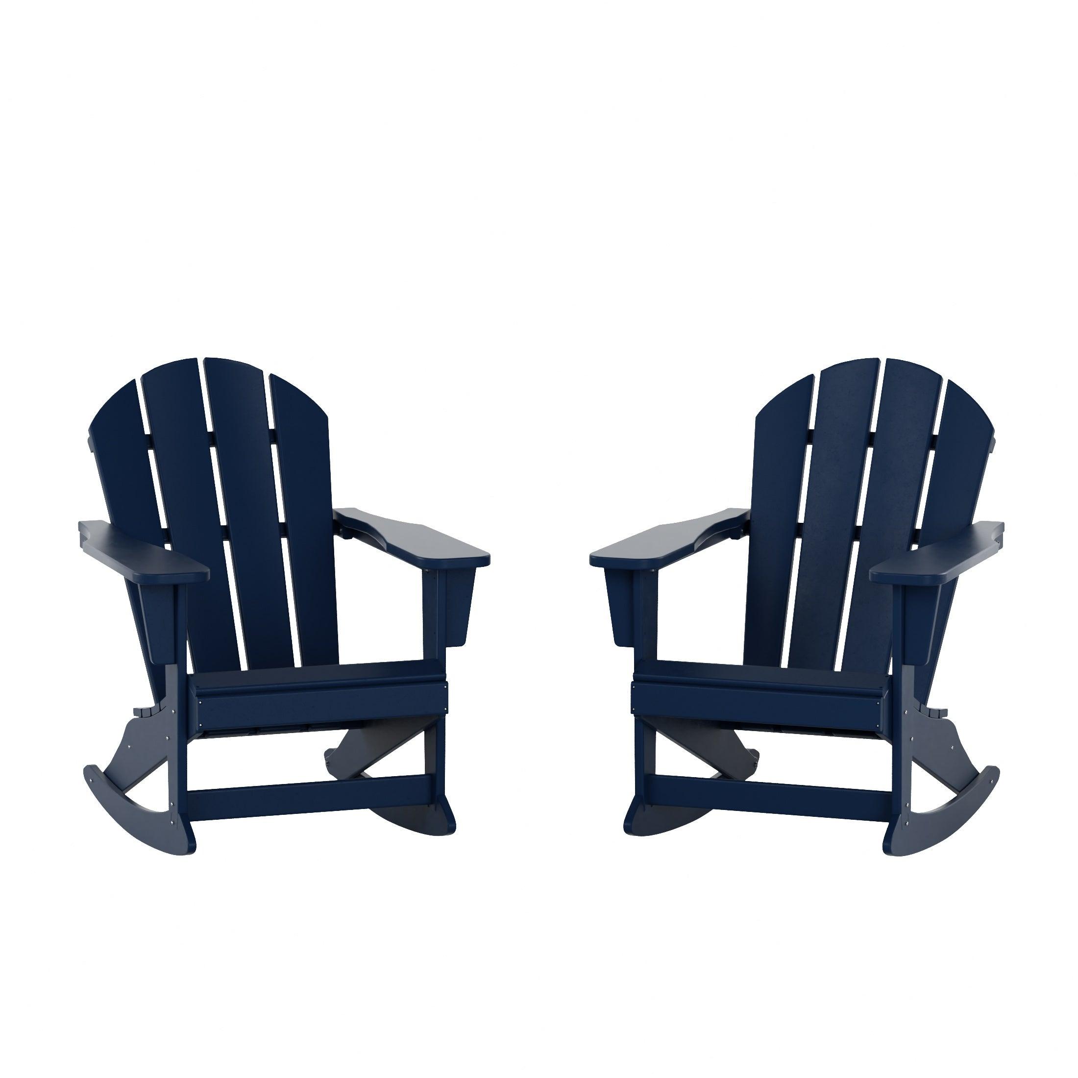 Paradise Outdoor Patio Adirondack Rocking Chairs (Set of 2) - Costaelm