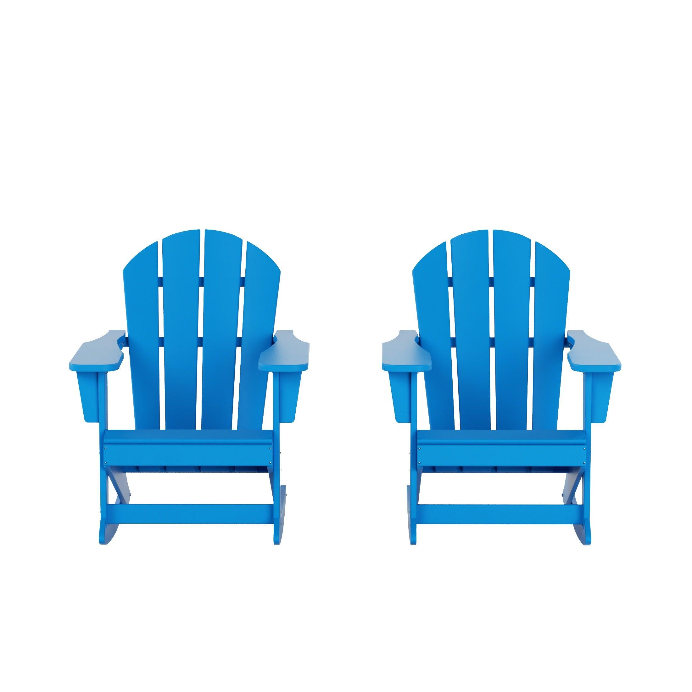 Paradise Outdoor Patio Adirondack Rocking Chairs (Set of 2) - Costaelm