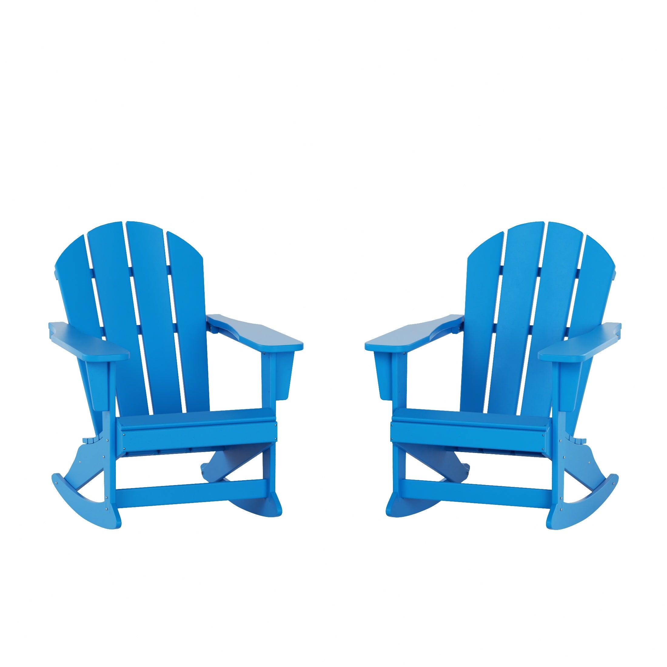 Paradise Outdoor Patio Adirondack Rocking Chairs (Set of 2) - Costaelm