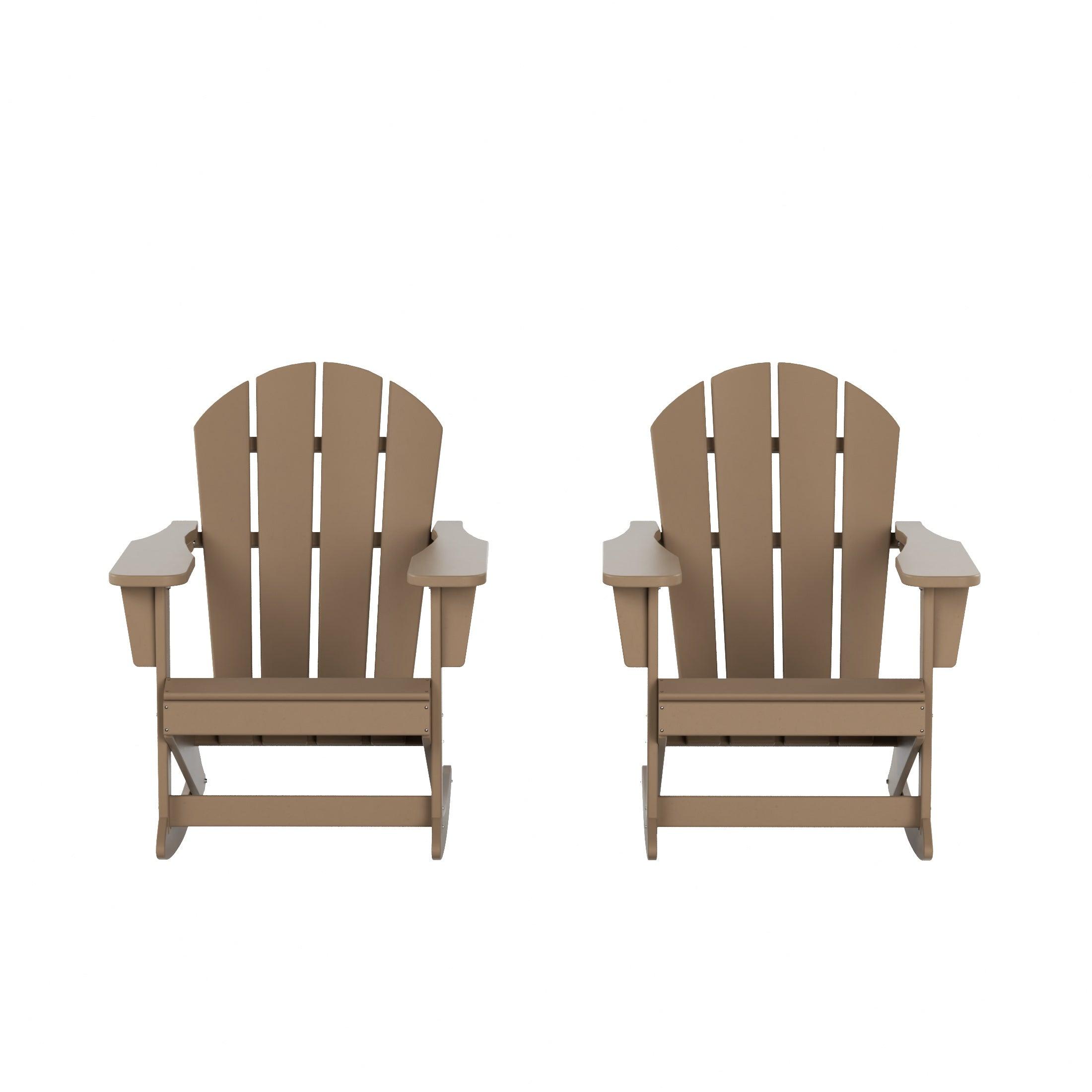 Paradise Outdoor Patio Adirondack Rocking Chairs (Set of 2) - Costaelm