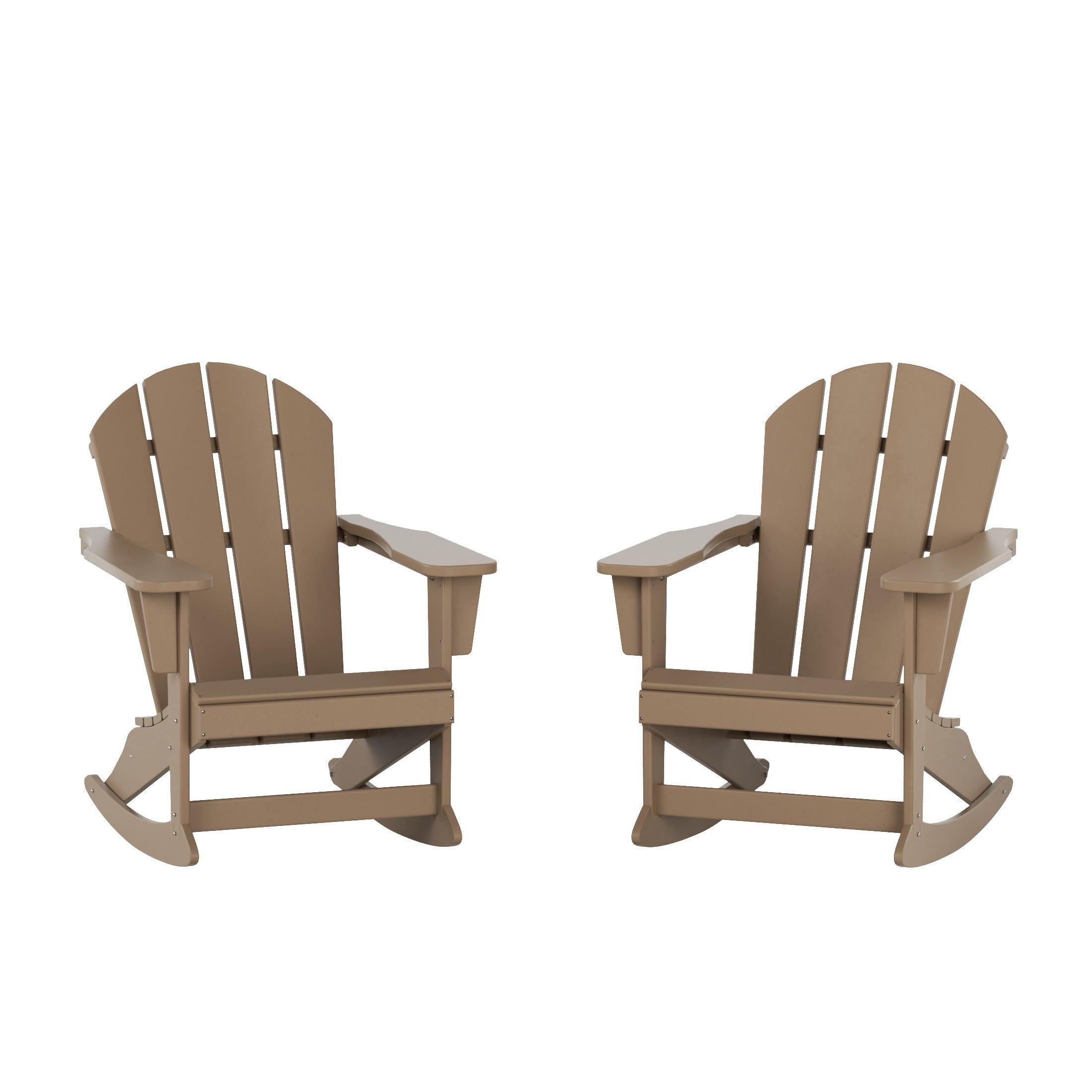 Paradise Outdoor Patio Adirondack Rocking Chairs (Set of 2) - Costaelm